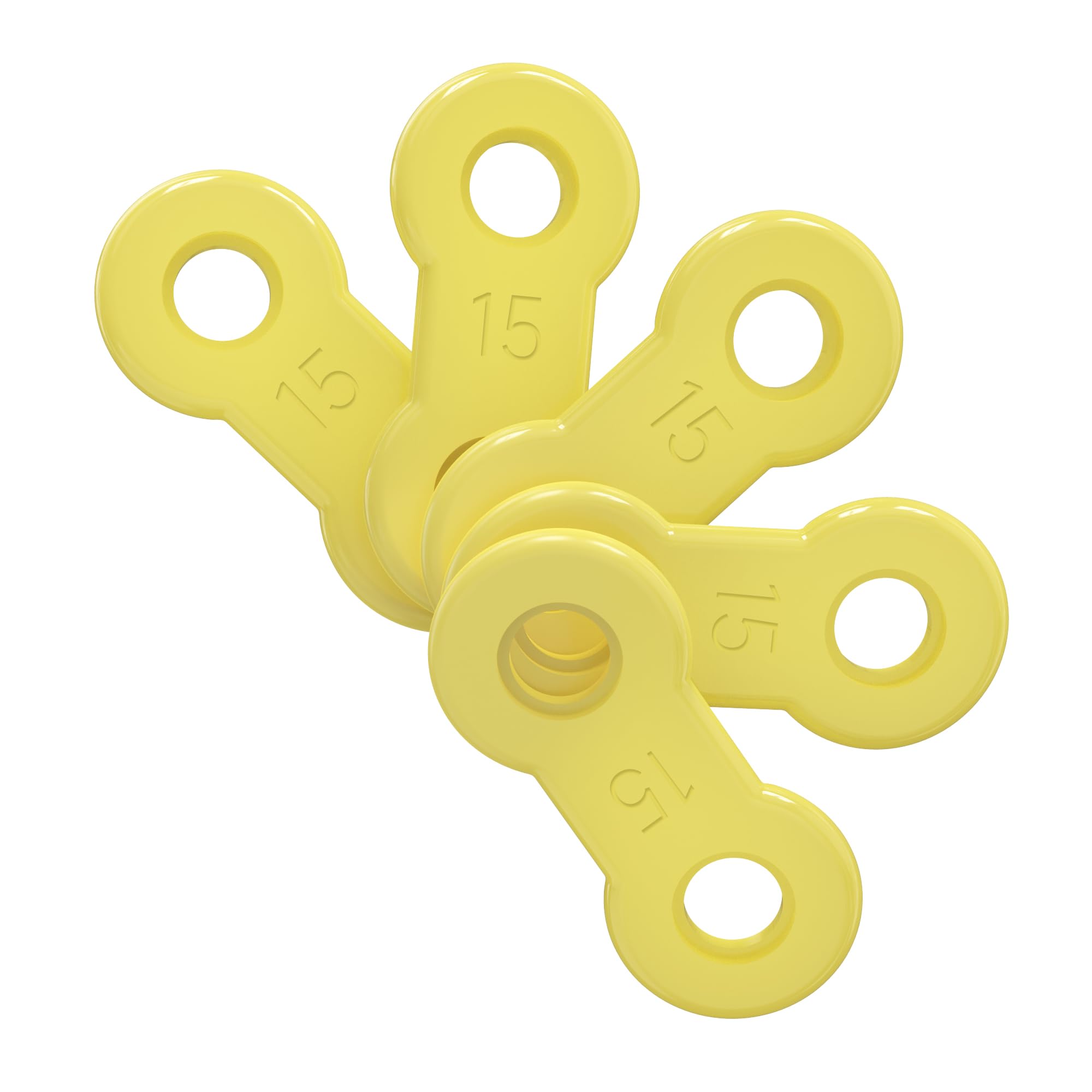 20PCS Replacement Elastic Straps for Meyson EMA Application (Yellow, 15 mm)