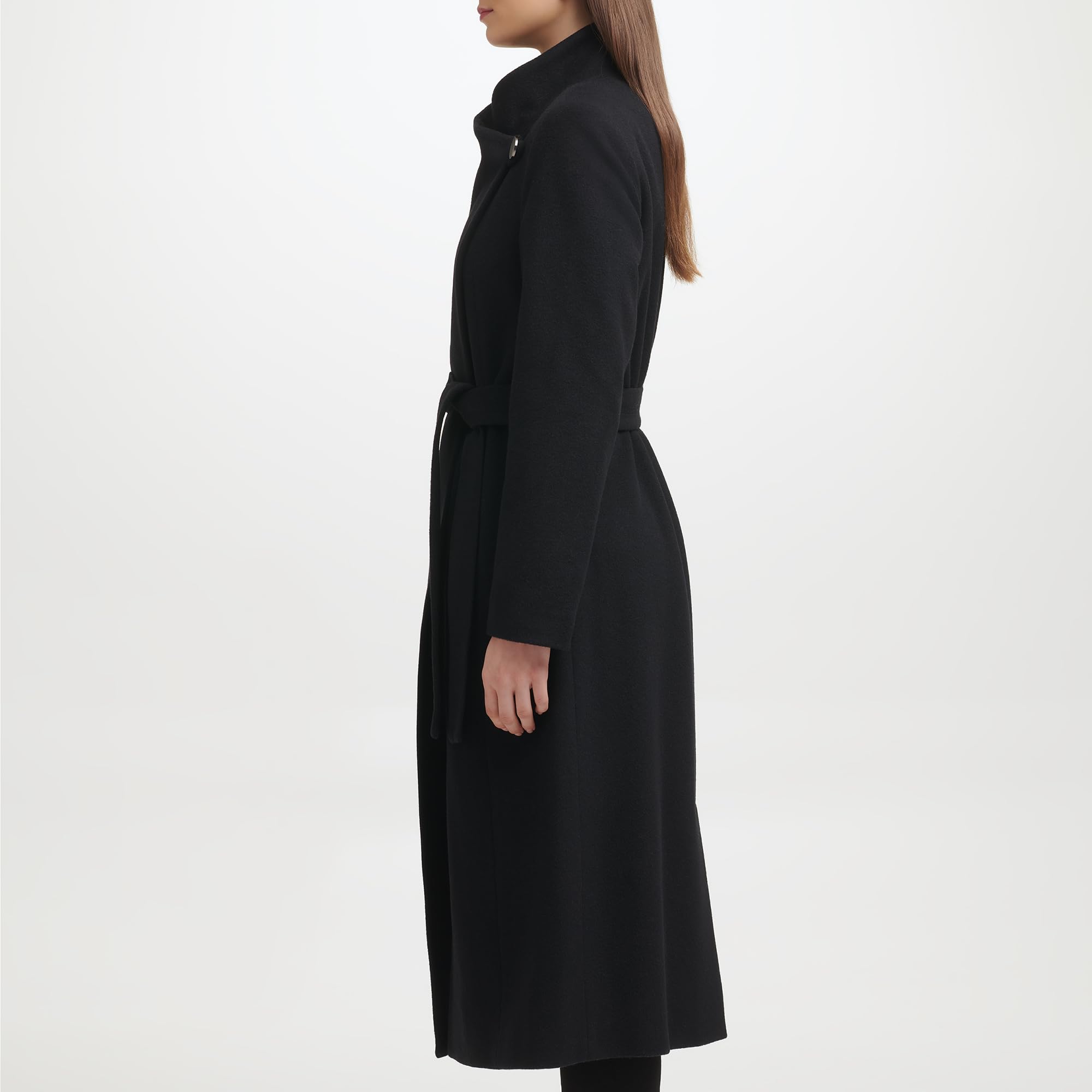 Kenneth Cole Wool-blend Belted Maxi Coat Abrigo de mezcla de lana Mujer