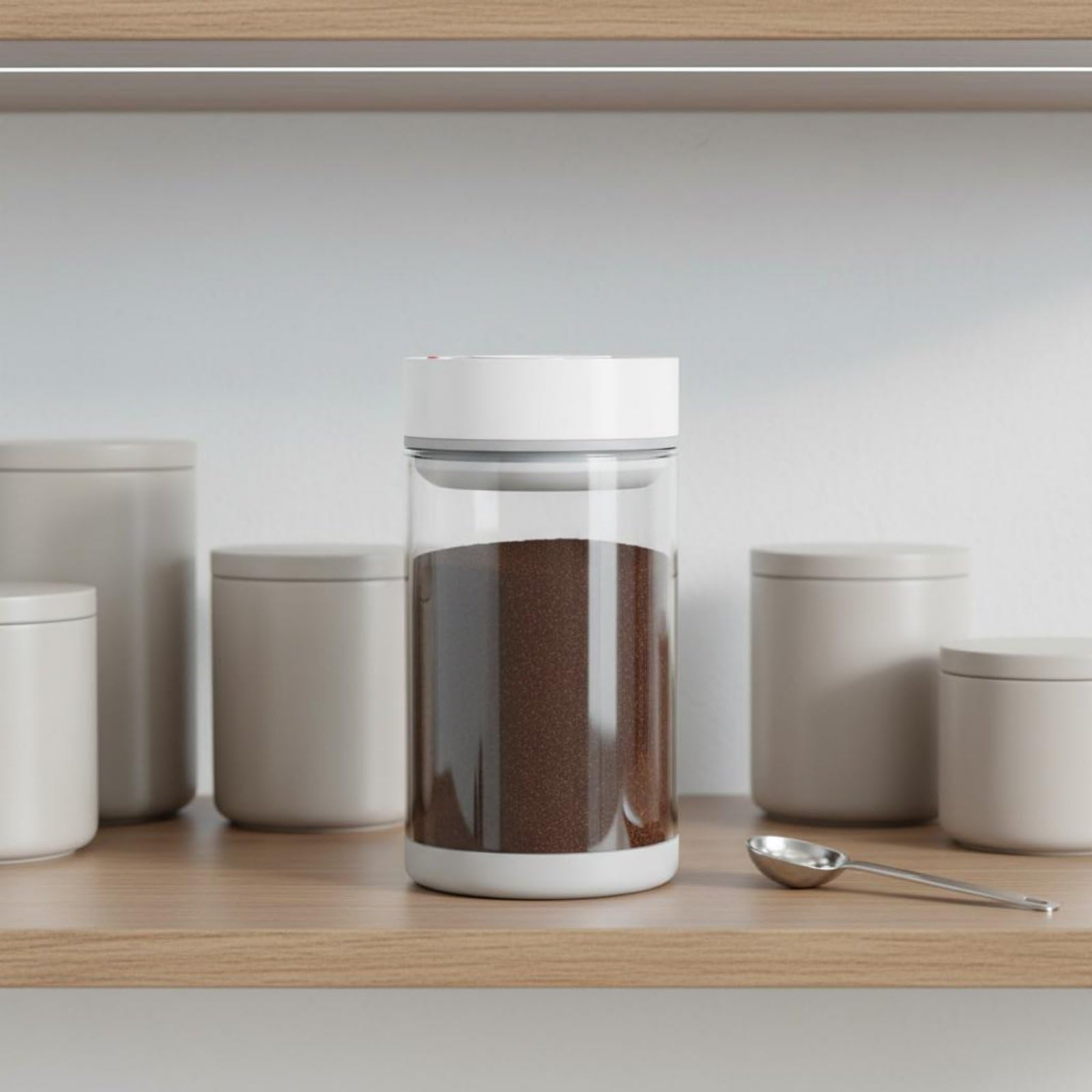 predolo elektrische Vakuum-Vorratsdose elektrisch Vakuum Kaffeedose luftdicht Vakuumglasdose, 1350ML