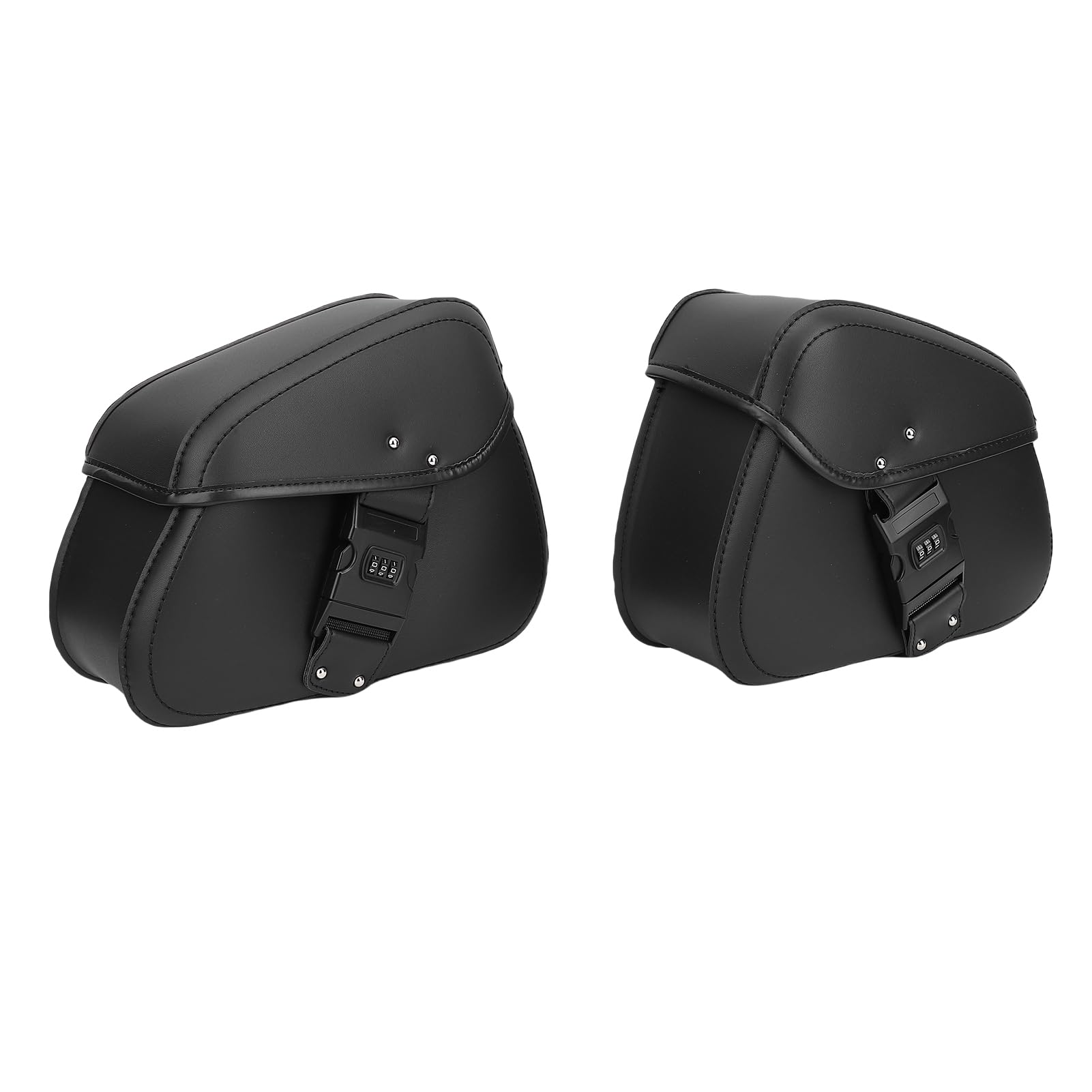 Alforjas para Moto, Bolsas Laterales Impermeables de Cuero de 16L con Cuerda Ajustable, Equipaje Universal para Motocicleta para Nightster Breakout V Star 250 Shadow Aero