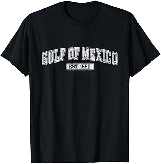 Gulf Of Mexico Est 1550 Vintage American Gulf of Mexico Map T-Shirt