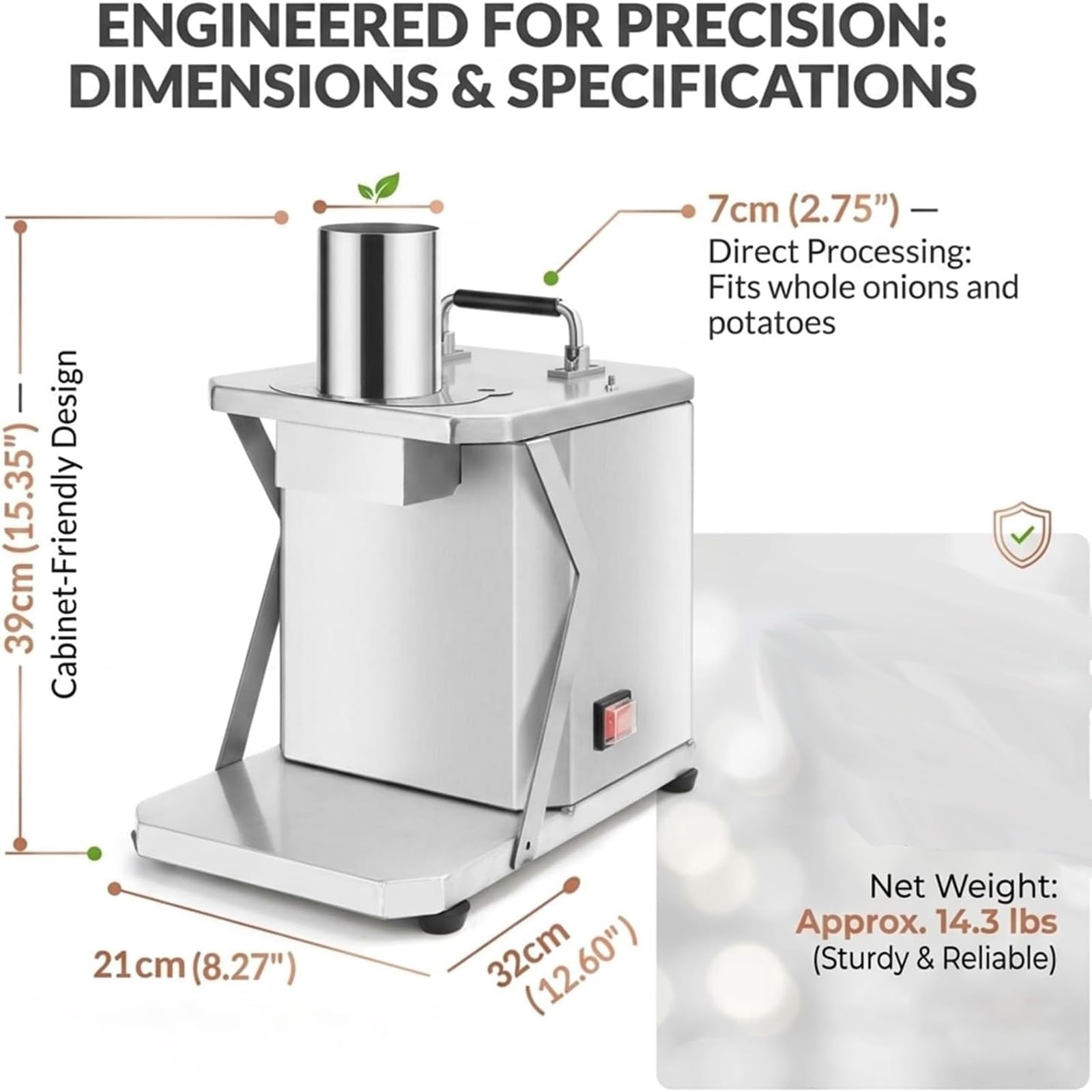 Automatyczna maszyna do krojenia warzyw, komercyjny rozdrabniacz żywności