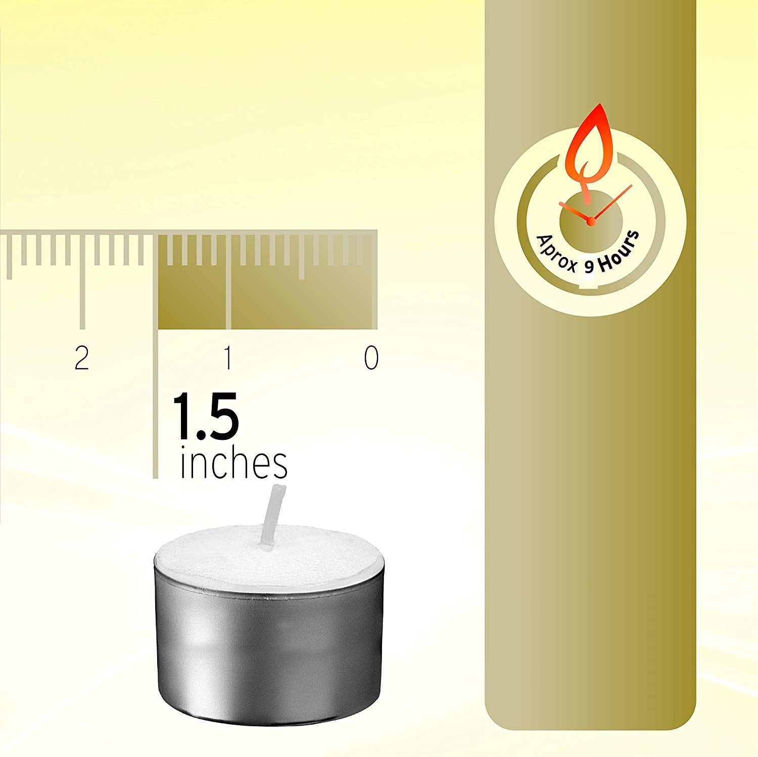 EYUVAA LABEL Uncented smokeless 9 Hrs Burning Tealight Candles for Home Decor Birthday Party Festival Reception Celebrations (Set of 100)
