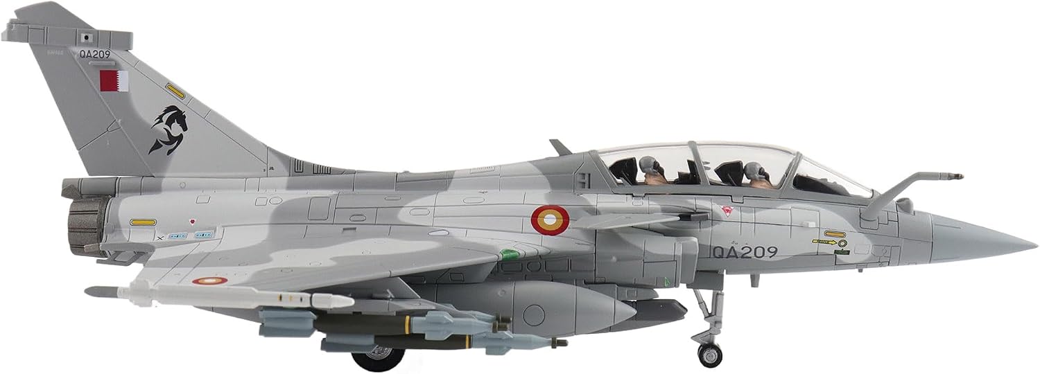 Hobby Master | 1:72 Scale Diecast Military Aircraft Replica | Rafale DQ QA209, Qatar Emiri Air Force, 2021 | Model HA9613