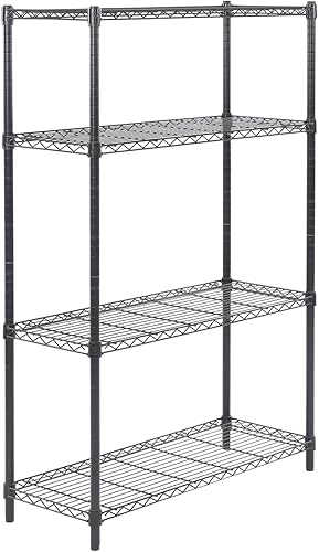 Miniatura 9 de Estantes de almacenamiento de 4 niveles de 36 x 14 x 54 pulgadas de altura ajustable, estantes de almacenamiento de garaje resistentes, estantes de