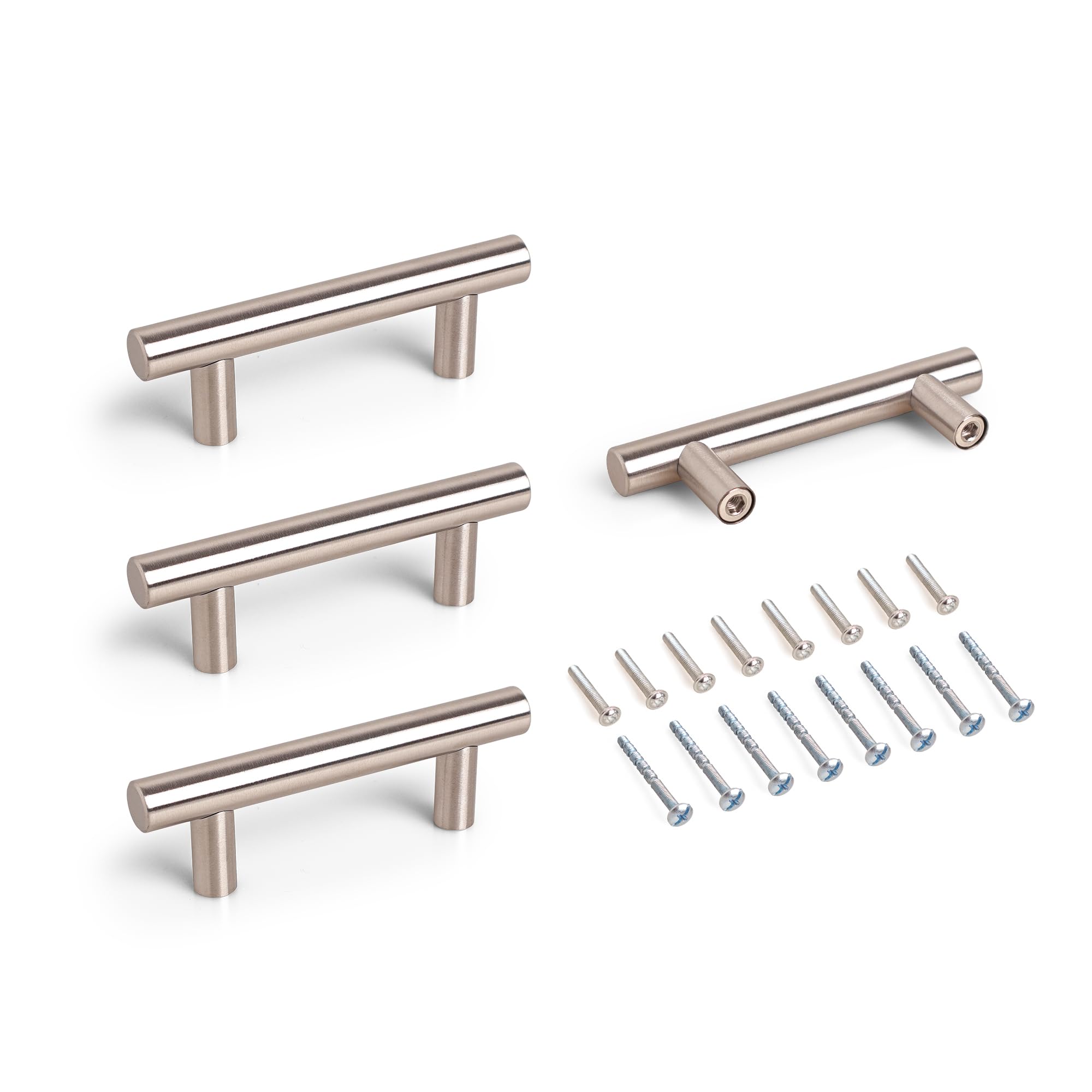 LEVSKA 4 Pack Kitchen Cupboard Handles, 64mm Cabinet Wardrobe Drawer Pulls