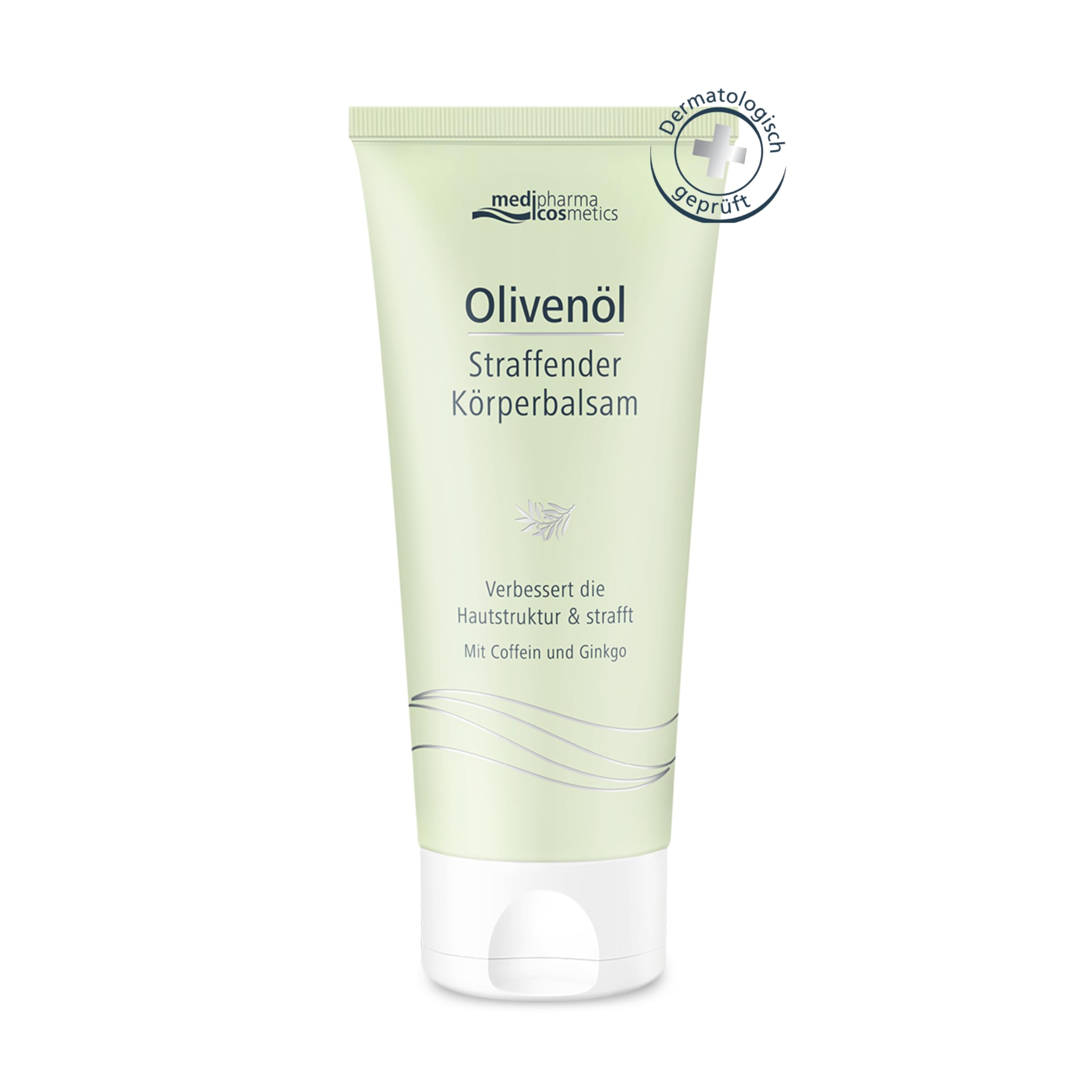 Olivenöl Straffender Körperbalsam - mit straffender Pflegeformel - mit Koffein, Gingko, Olivenöl und Ceramiden - medipharma cosmetics - 200 ml
