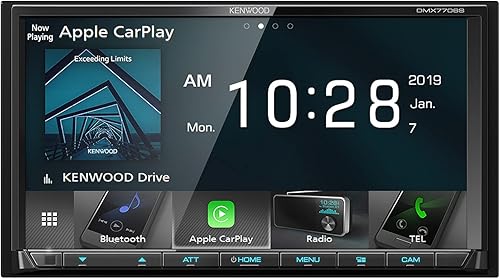 Kenwood Receptor de medios digitales de 7" con Apple CarPlay y Android Auto