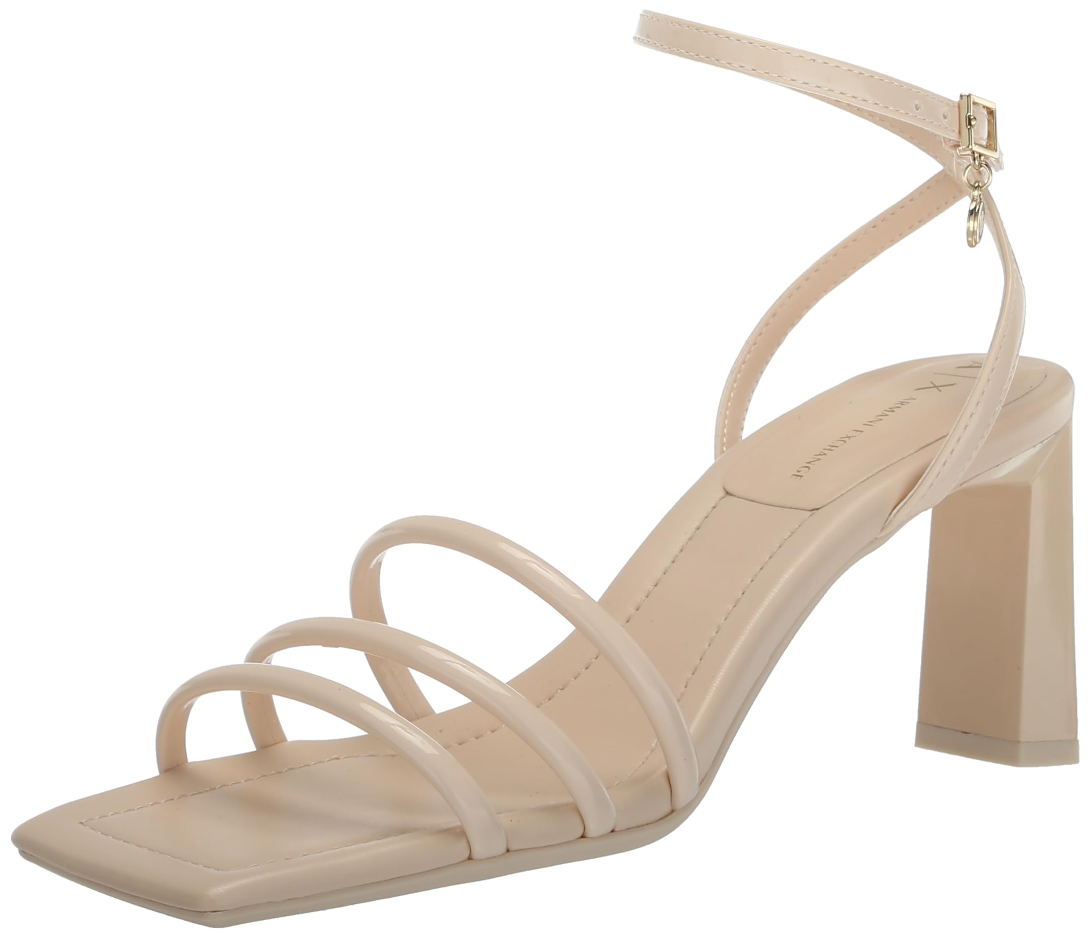 Armani Exchange Mujer Rosa B Dalia, Sandalias De Tacón Con Correa Al Tobillo Y Triple Banda Para Rosa (B), 40 Eu