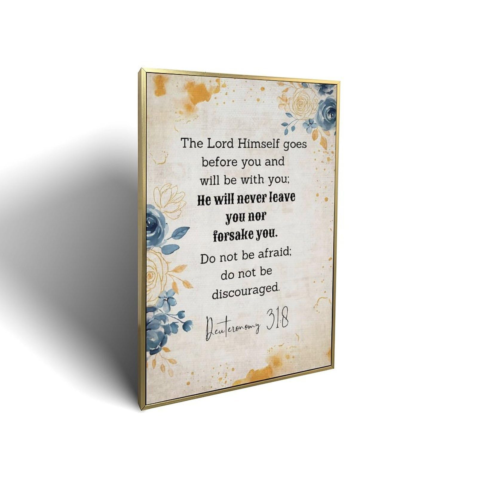 Deuteronomy 31 8 The Lord Himself Goes Before Framed Canvas Wall Art