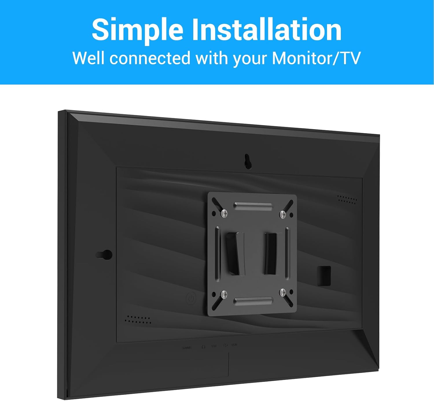Pastigio Fixed Monitor Wall Mount installation on digital picture frame back