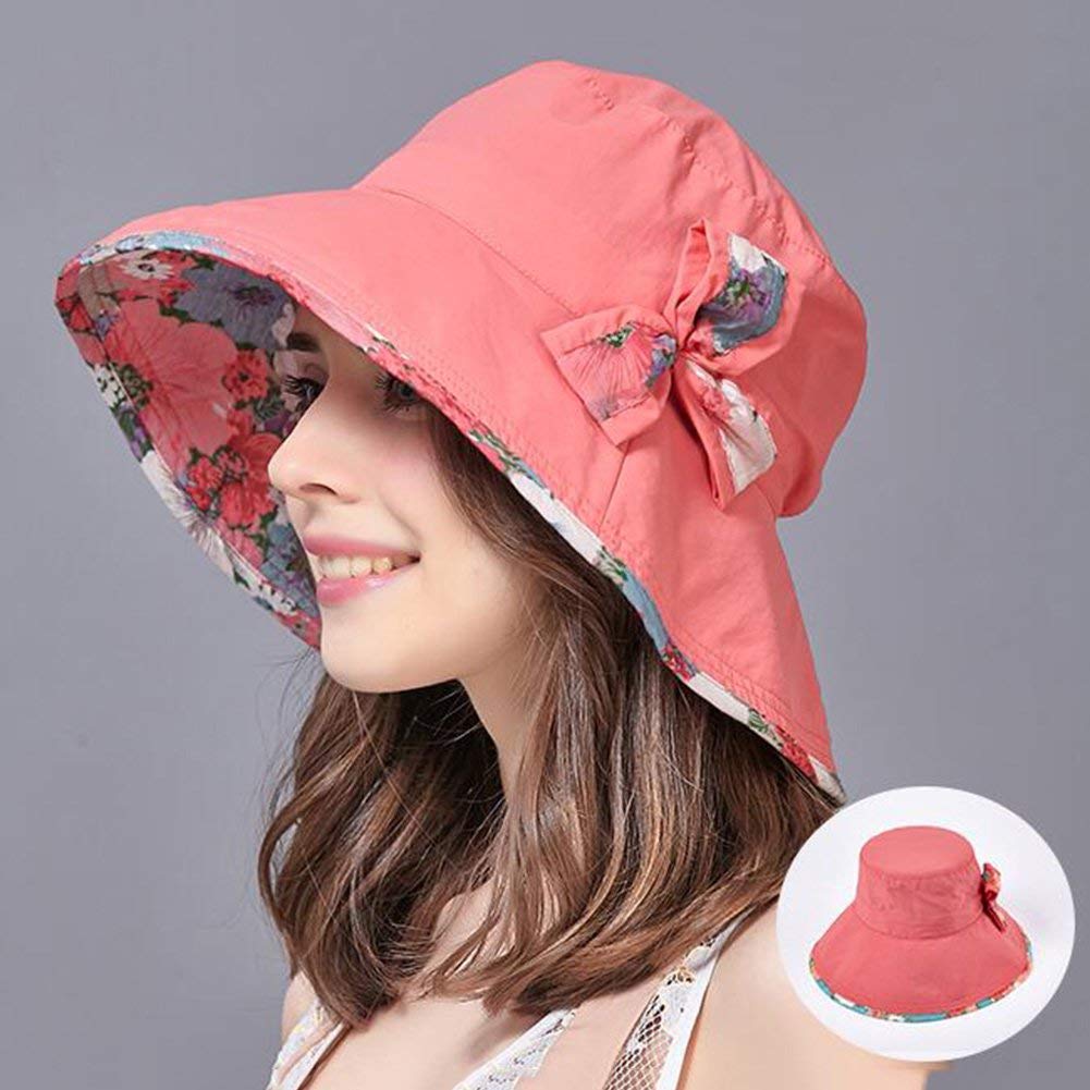 MU Viaje al Aire Libre Sombreros para el Sol Sombrero para el Sol Hindawi Summer Reversible UPF 50+ Gorra de Playa