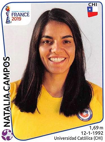 Miniatura 1 de 2019 Panini FIFA Women's World Cup France Album Stickers (Individual Sticker Only) Soccer #445 Natalia Campos Chile 2 Inch by 2 12 Inch Collectible