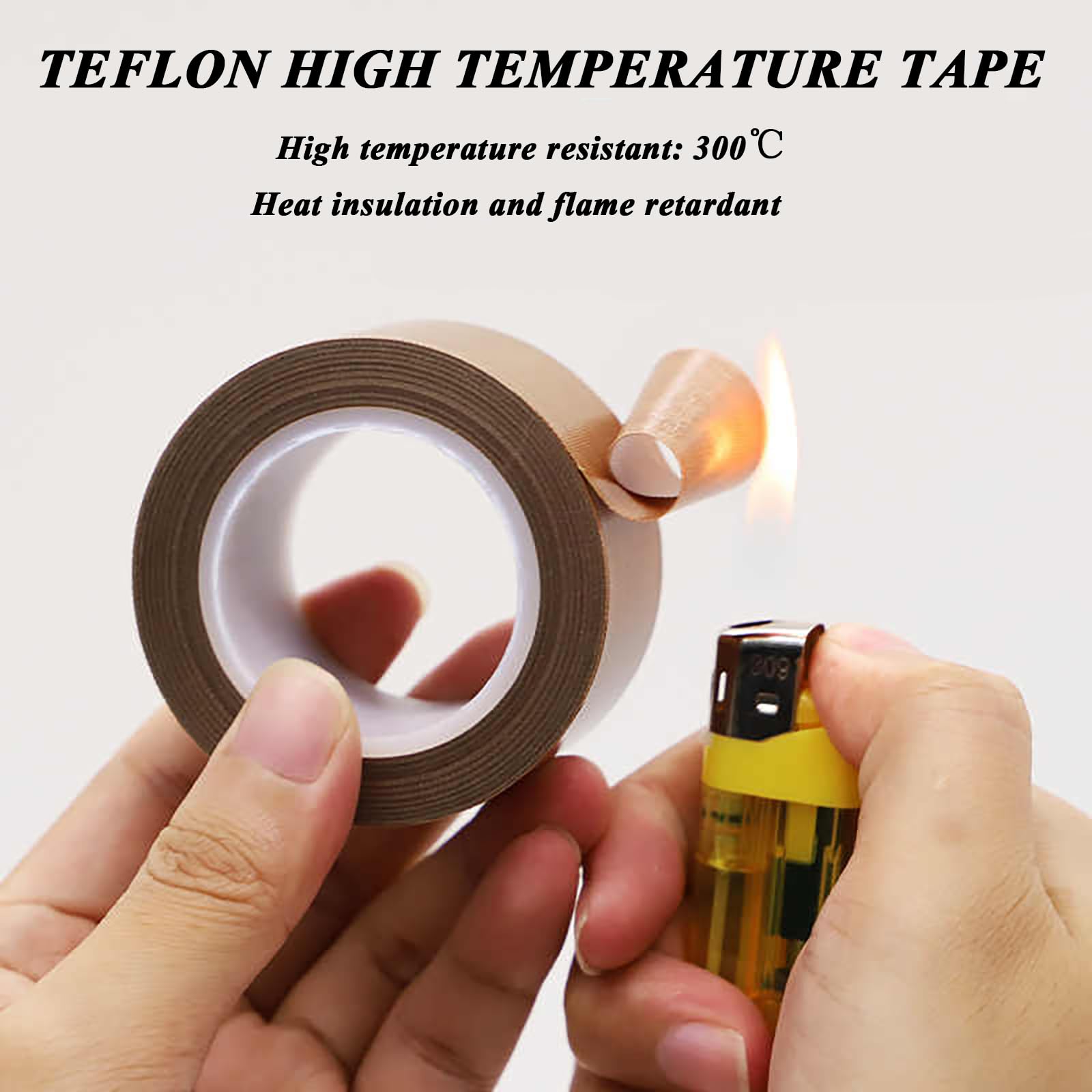 Cinta de teflón de 0,18 mm de grosor y 10-200 mm de ancho, rollo de 10 m, resistente al calor, for aplicaciones eléctricas, industriales y de bricolaje.(150mm)