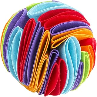 ULTECHNOVO Dog Sniffing Ball Dog Teeth Toys Dog Grinding Toy Dog Treat Hiding Mat Pet Molar Toys Dog Slow Feeder Toy Hide Chew Toys for Large Dogs Dog Chew Toy Felt Cloth Medium Dog Food Mat