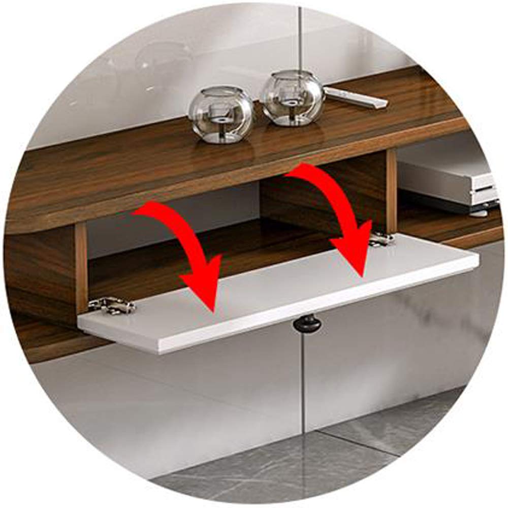 Mobile porta TV sospeso, mensola a muro, mensola sospesa, mobile porta TV a parete, sfondo per TV, mensola a muro, supporto per TV, console multimediale, mobiletto portaoggetti (marrone 140 cm)
