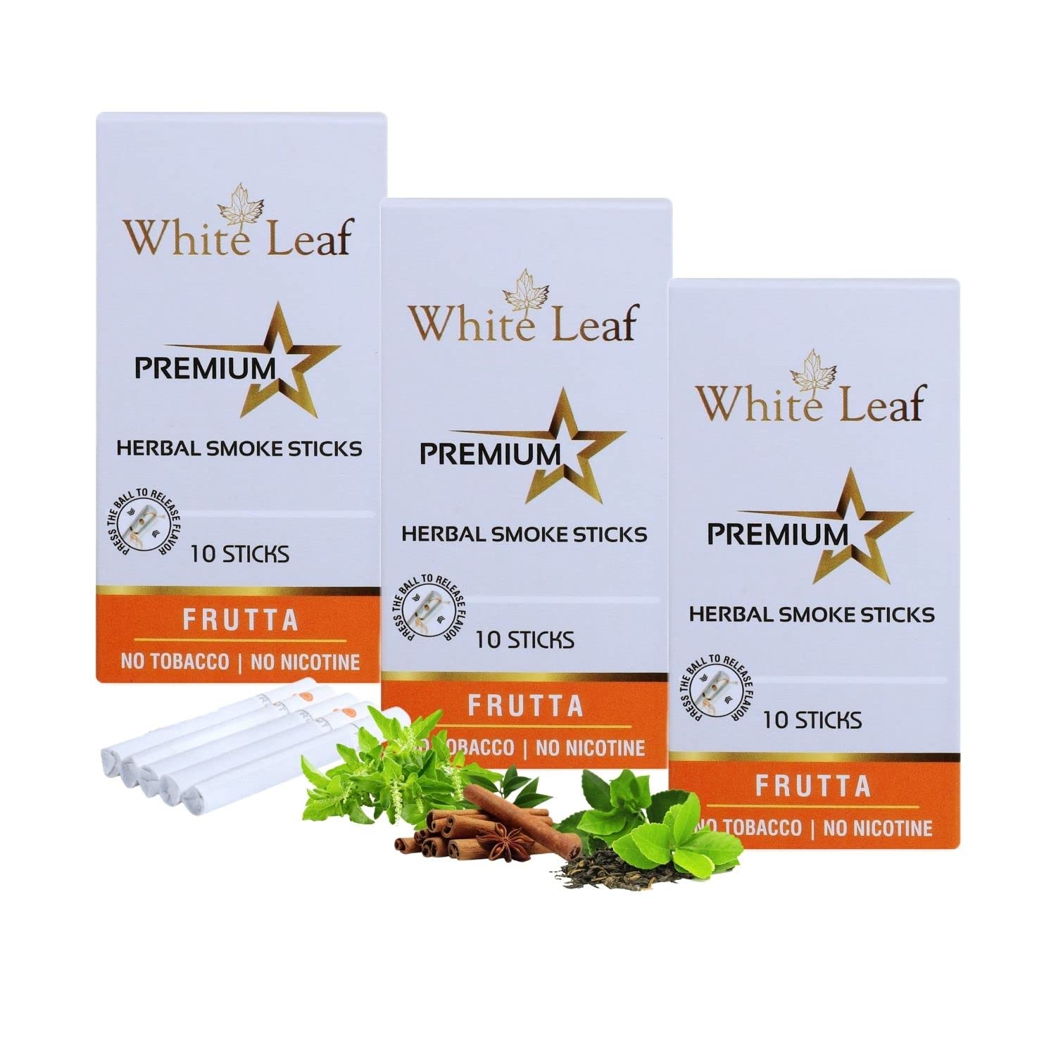 Buy White Leaf Premium Herbal Cigarettes Frutta Flavour 100 Tobacco