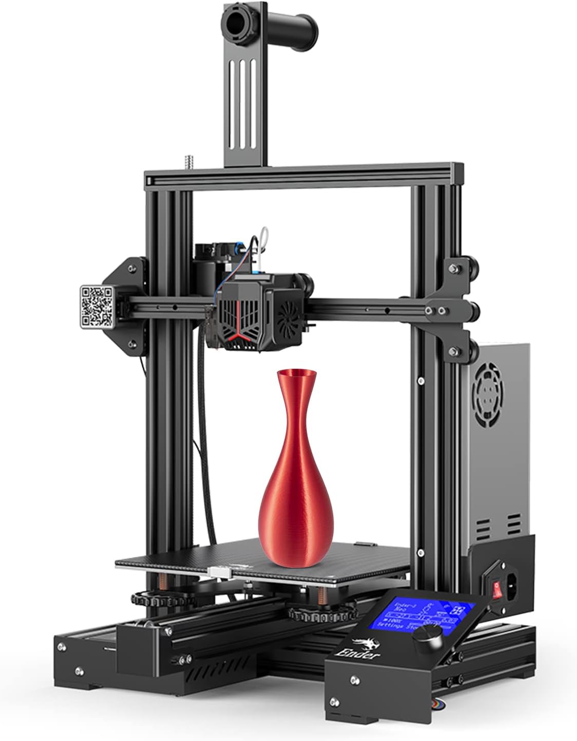 Impresora 3D Creality Ender-3 Neo, Nivelación Automática CR Touch Extrusor Bowden Metálico, Disipador de Calor Corrugado Grande, Placa Base Silenciosa Plataforma de Vidrio de Carborundum 220*220*250mm