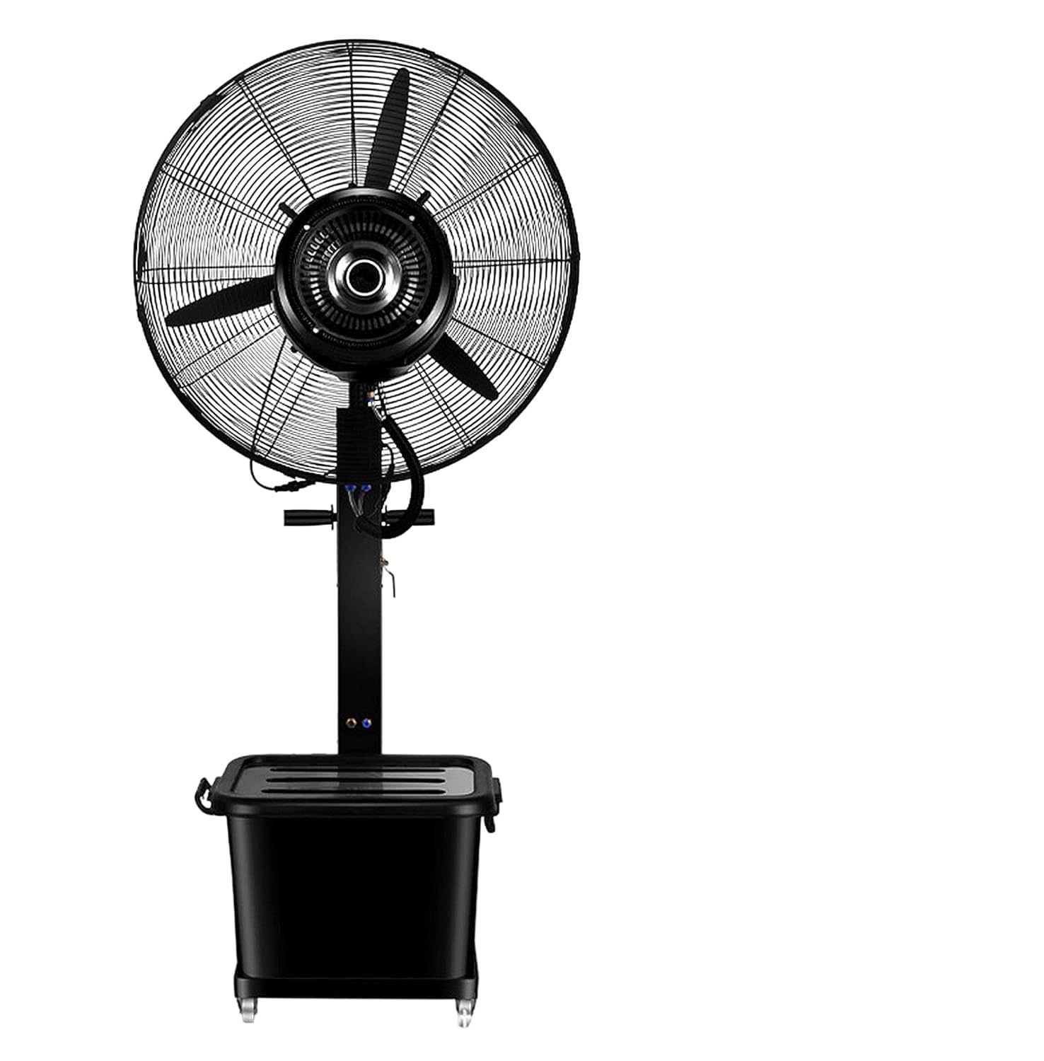 HPTHLY 320W Industrial Outdoor Misting Pedestal Fan High Velocity Oscillating Fan With 3 Speed Moving Standing Fans W/Standalone Misters Tank Easy To Clean Space Cooling