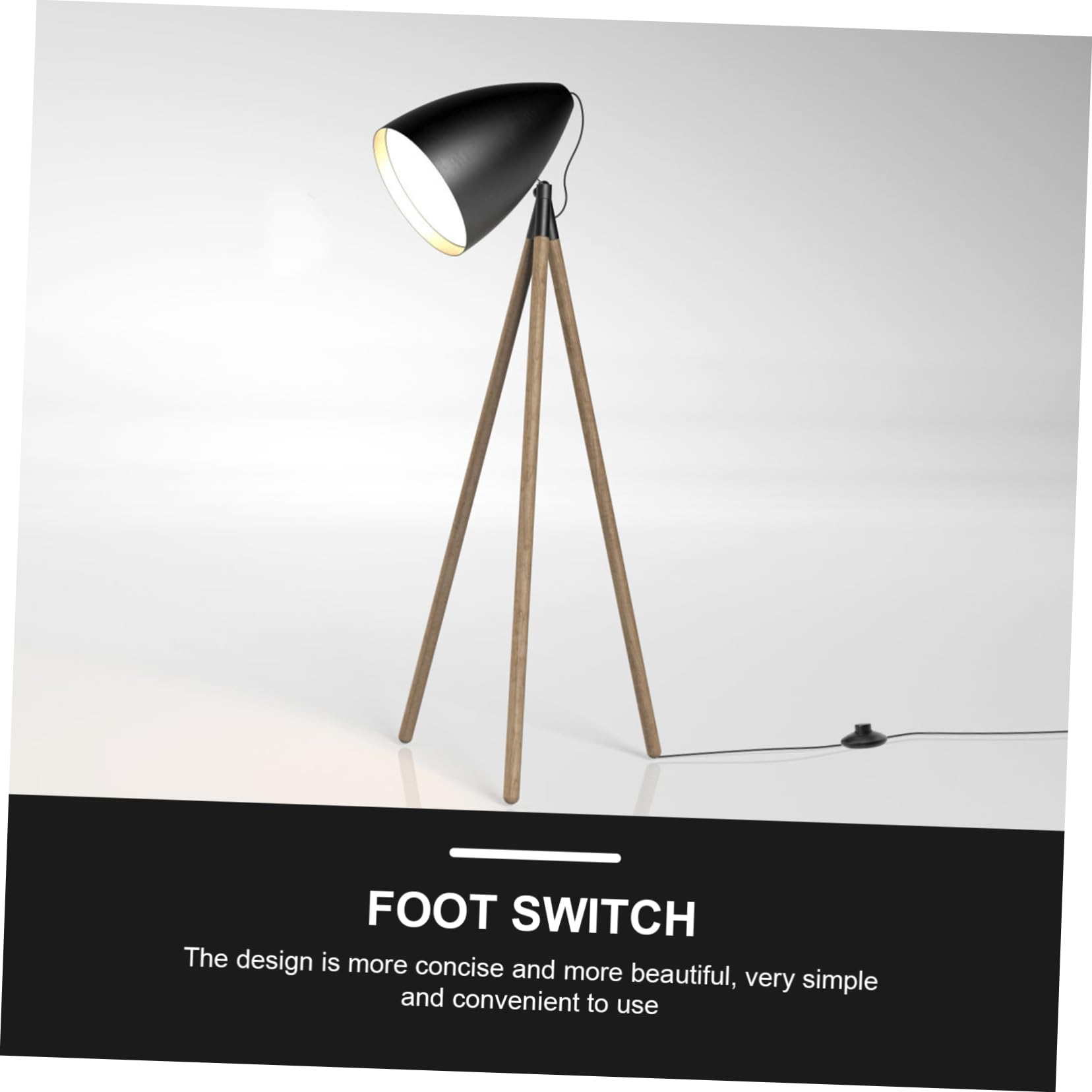 KICHOUSE 2pcs Foot Switch Floor Switch Lamp Floor Switch for Lamp Button Foot Pedal Lamp Switch Foot for Lamp Home Foot Light Foot Lamp Creative Foot Pedal Lamp Foot Black Plastic