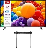 TCL 32-Inch Class 3 Series 720p HD LED Smart R0ku TV + Wall Mount Dual-Band Wi-Fi Compatible with AlR Play Alexa and Google Assistant (Renewed)