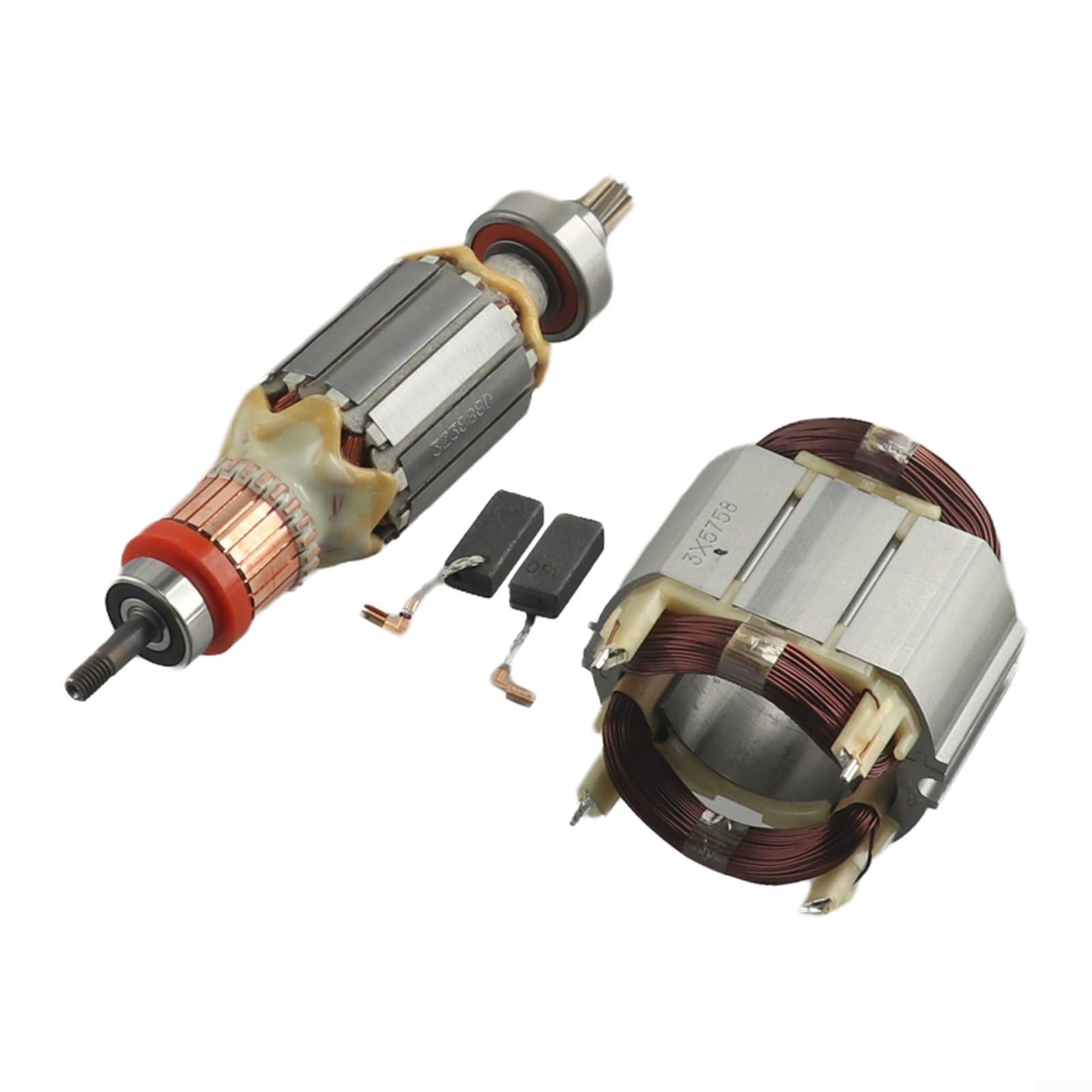 Spazzole di Carbonio, Kit di Ricambio for HR4003C HR4013C HR4001CX HR4011C HR4001C Include statore, rotore, 2 spazzole di Carbone da 6,5x11x25 mm, Confezione da 4