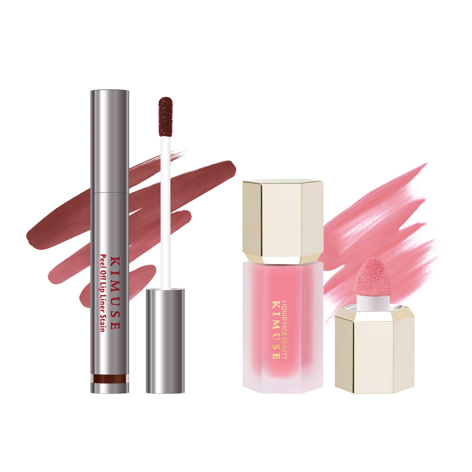KIMUSE Liquid Blush for Cheeks & Lip Stain Peel Off