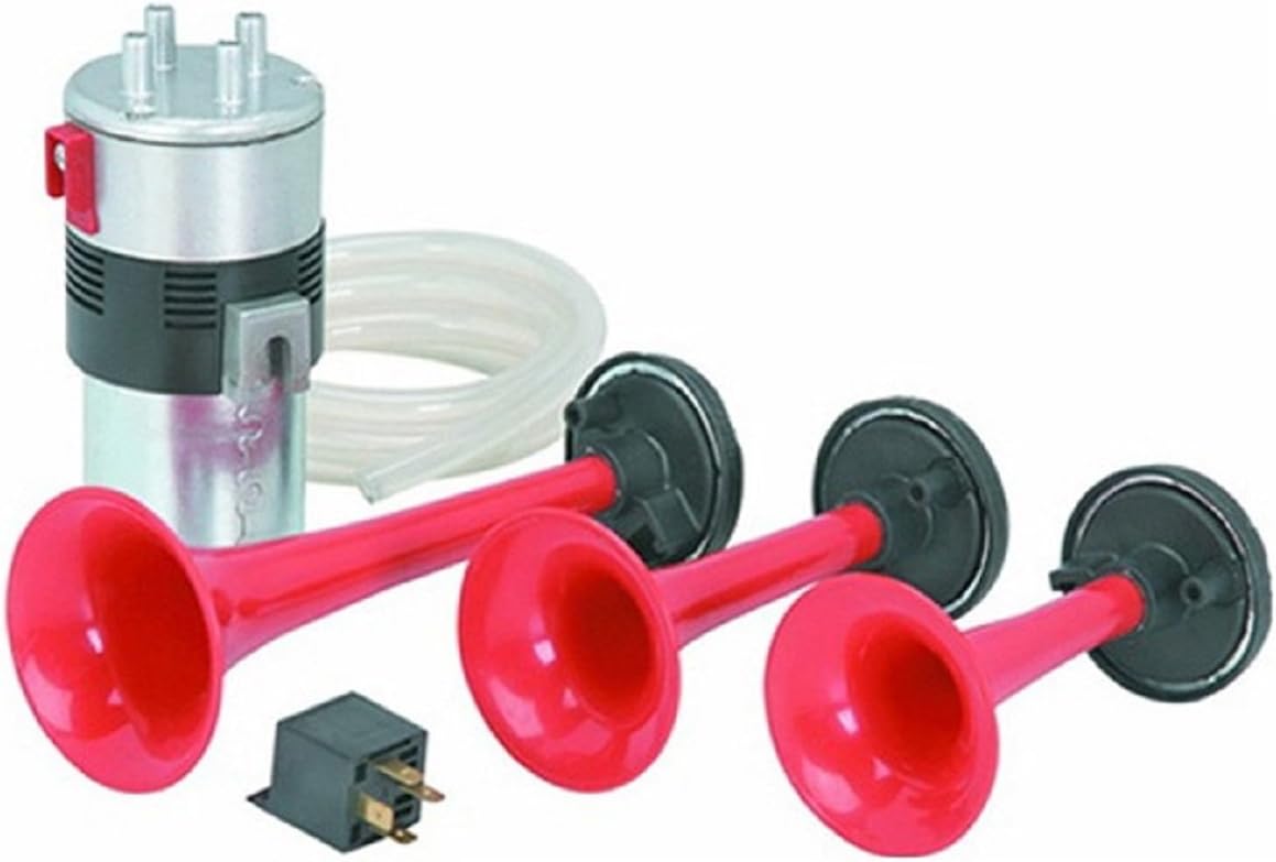Vocado Red 3 Pipe Car Air Pressure Horn for Honda Crv Type 4 (2009-2012)