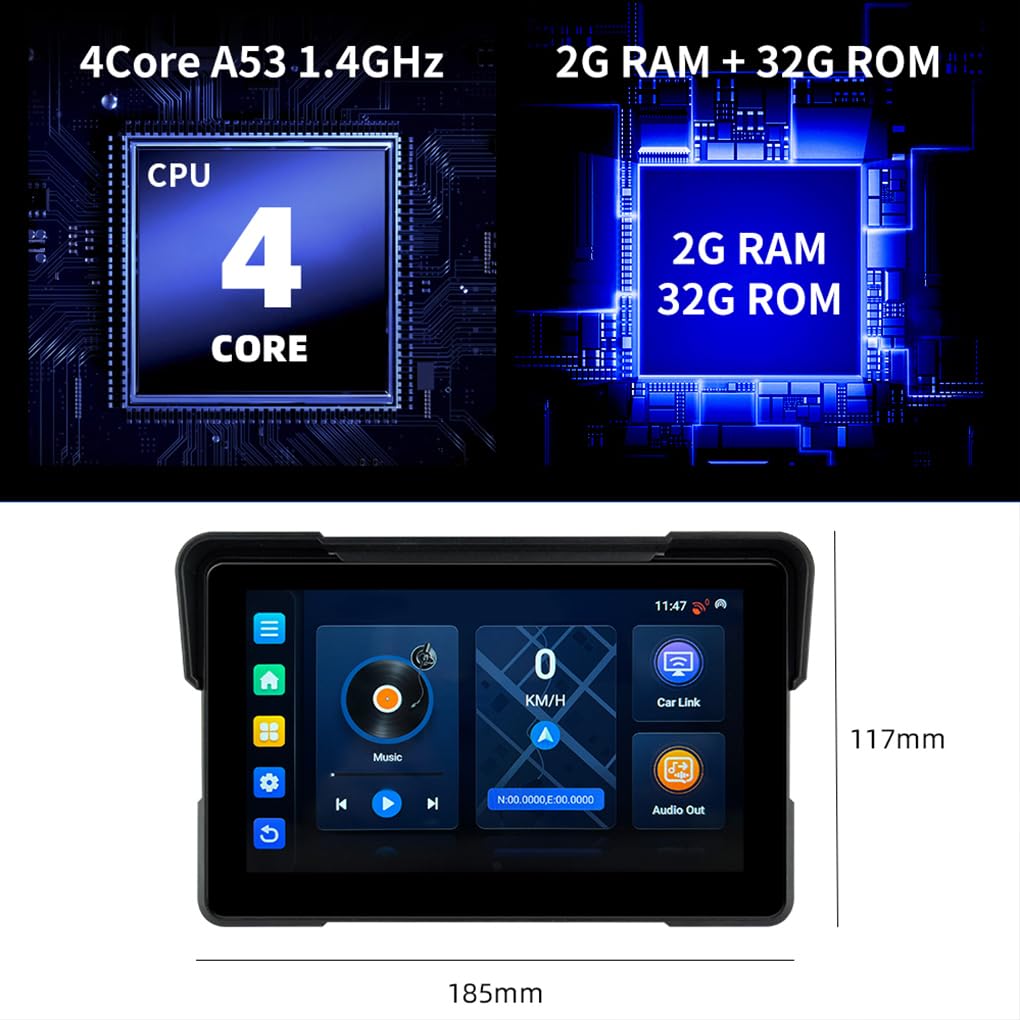 Navegación GPS Digital portátil con Pantalla de Velocidad, | inalámbrica, para coche, Android Auto 232G, Android 0, pantalla de visualización de velocidad de navegación GPS para