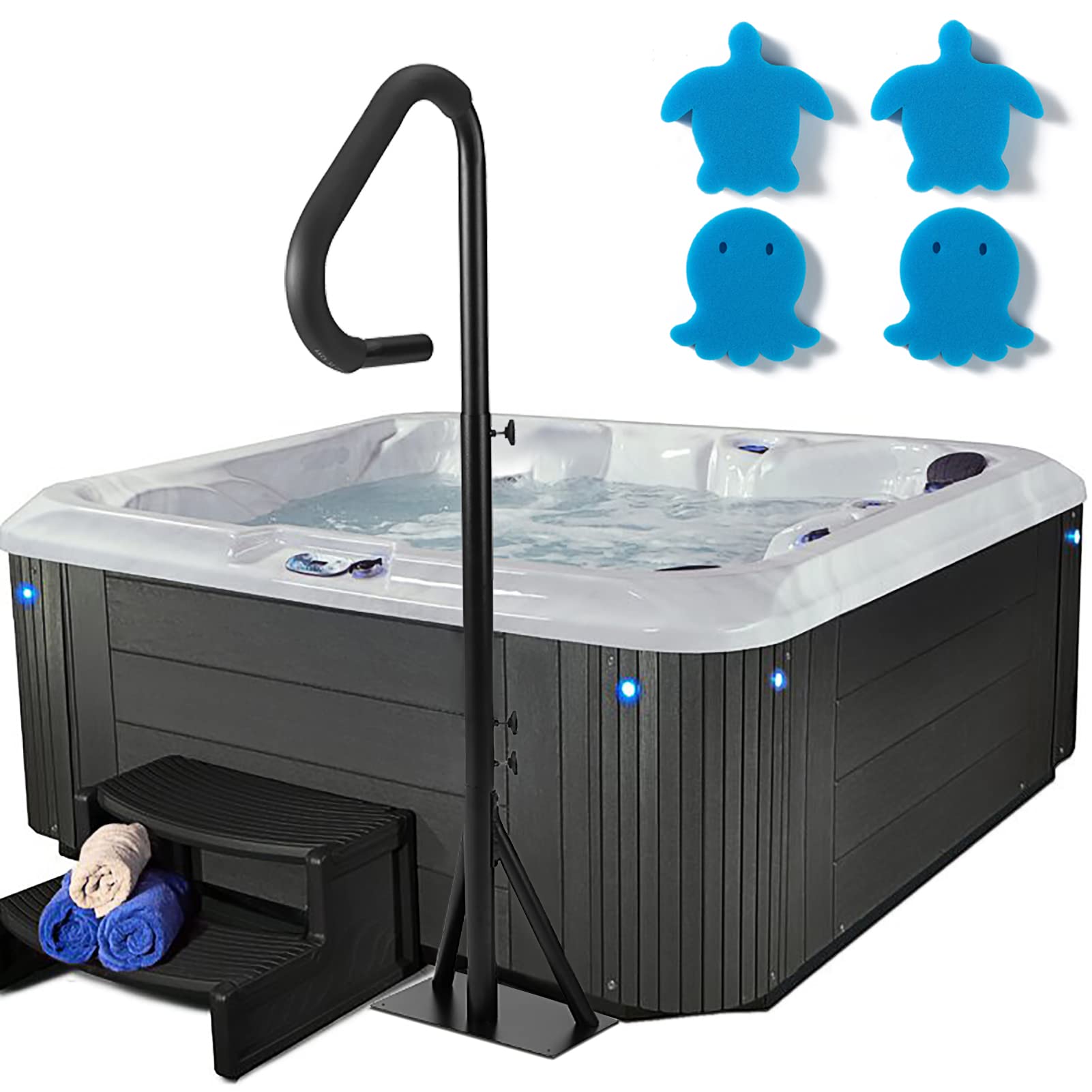 Buy Hot Tub Handrail 600LBS Capacity Spa Side Handrail 63" SlideUnder