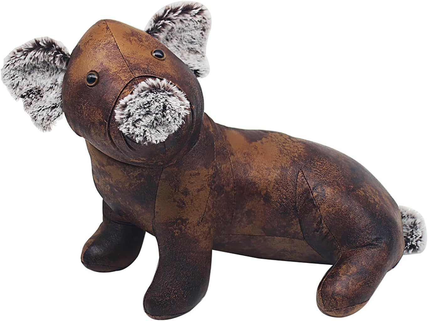Assorted Doorstop Door Stop Stopper Filled Heavy Doorstop Faux Leather Novelty Wedge (Brown Pig Doorstop)