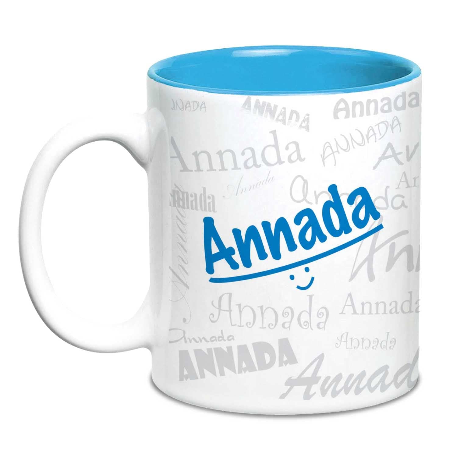 Hot Muggs Me Graffiti Mug - Annada Personalised Name Ceramic, 315ml, 1 Unit