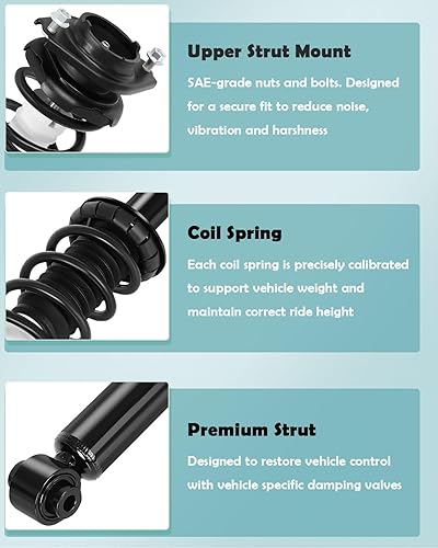 Miniatura 4 de SCITOO Conjunto de amortiguadores de resorte para Subaru Legacy Quick Struts 172690 - Juego de 2