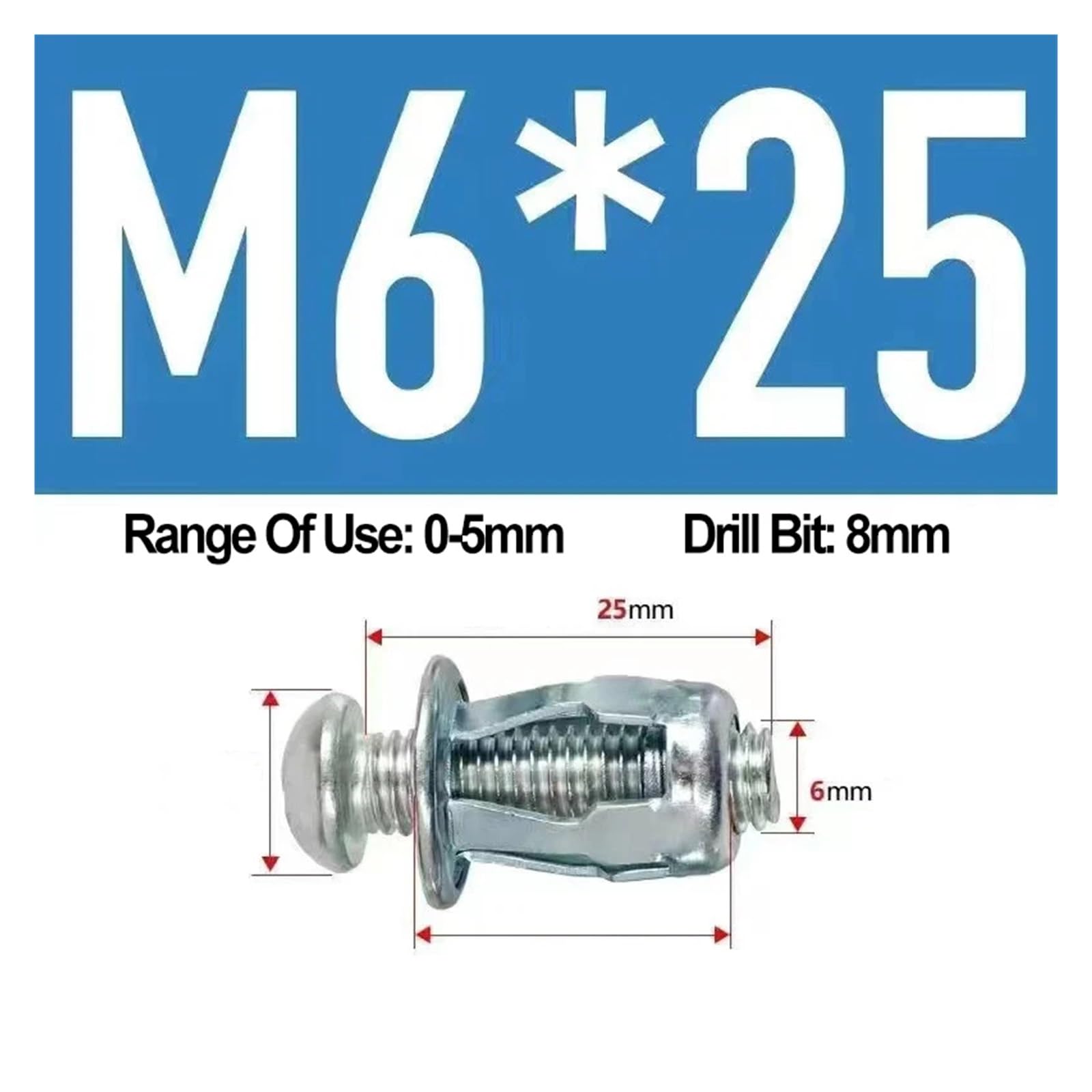 M4/M5/M6 Metal płatek Nitownica Nakrętka Rozprężna Kotwy Rozprężne