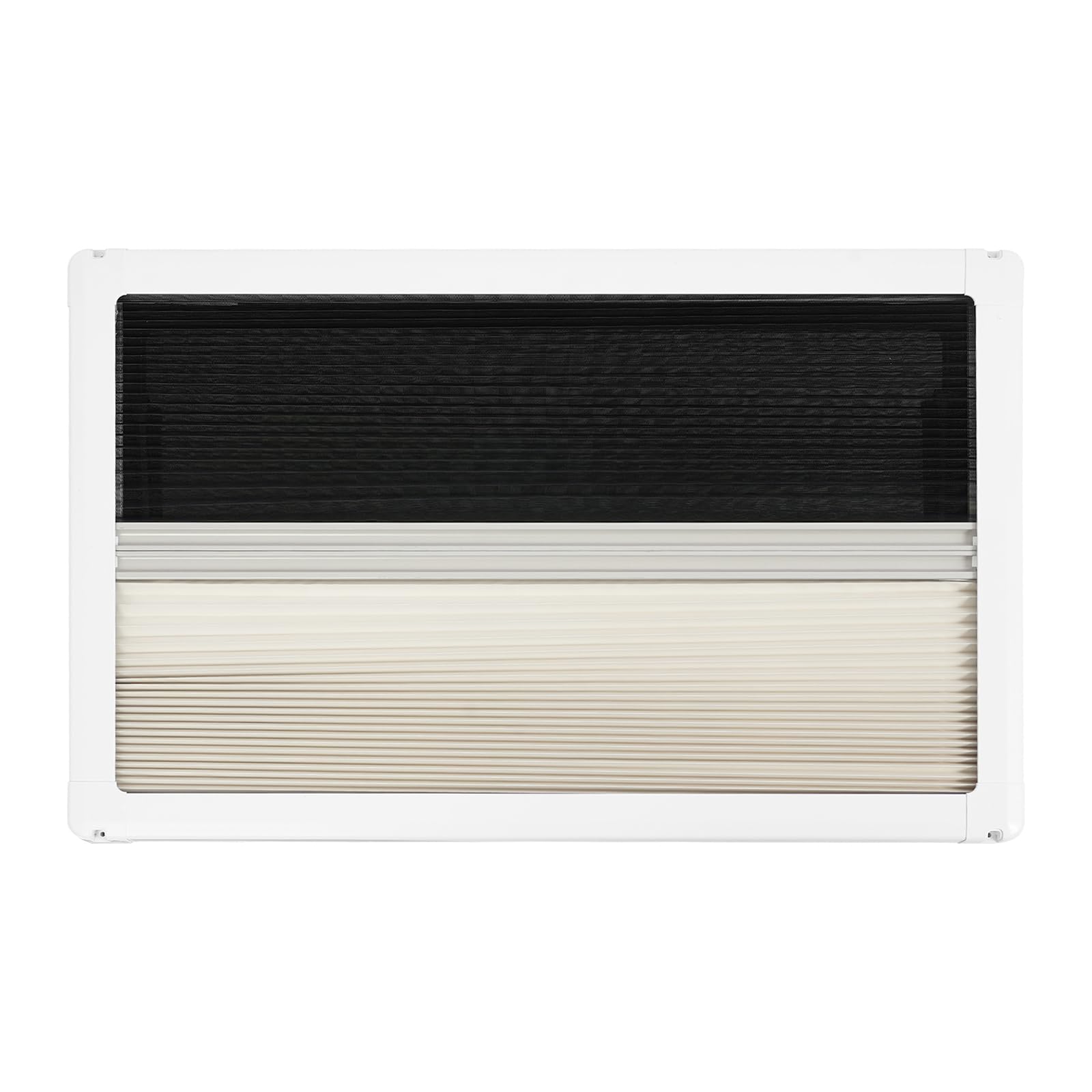 Finestra di esposizione per camper con tenda avvolgibile integrata e zanzariera, finestra laterale, finestra per camper e roulotte, furgoni e camper (800 x 500 mm)