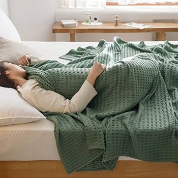 Amazon.co.jp: songlibin ワッフルケット タオルケット 綿 冷房