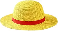 Luffy Chapéu de palha multifuncional anime personagem de desenho animado protetor solar chapéu de palha cosplay chapéu de sol para adultos