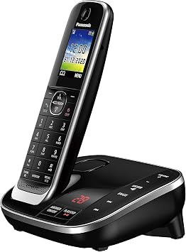 Panasonic KX-TGJ324EB Quad Handset Cordless Home Phone with Nuisance Call Blocker and LCD Colour Display - Black