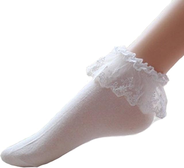 Bluelans® Vintage Lace Ruffle Frilly Ankle Socks Fashion Ladies Princess Girls Socks Gift