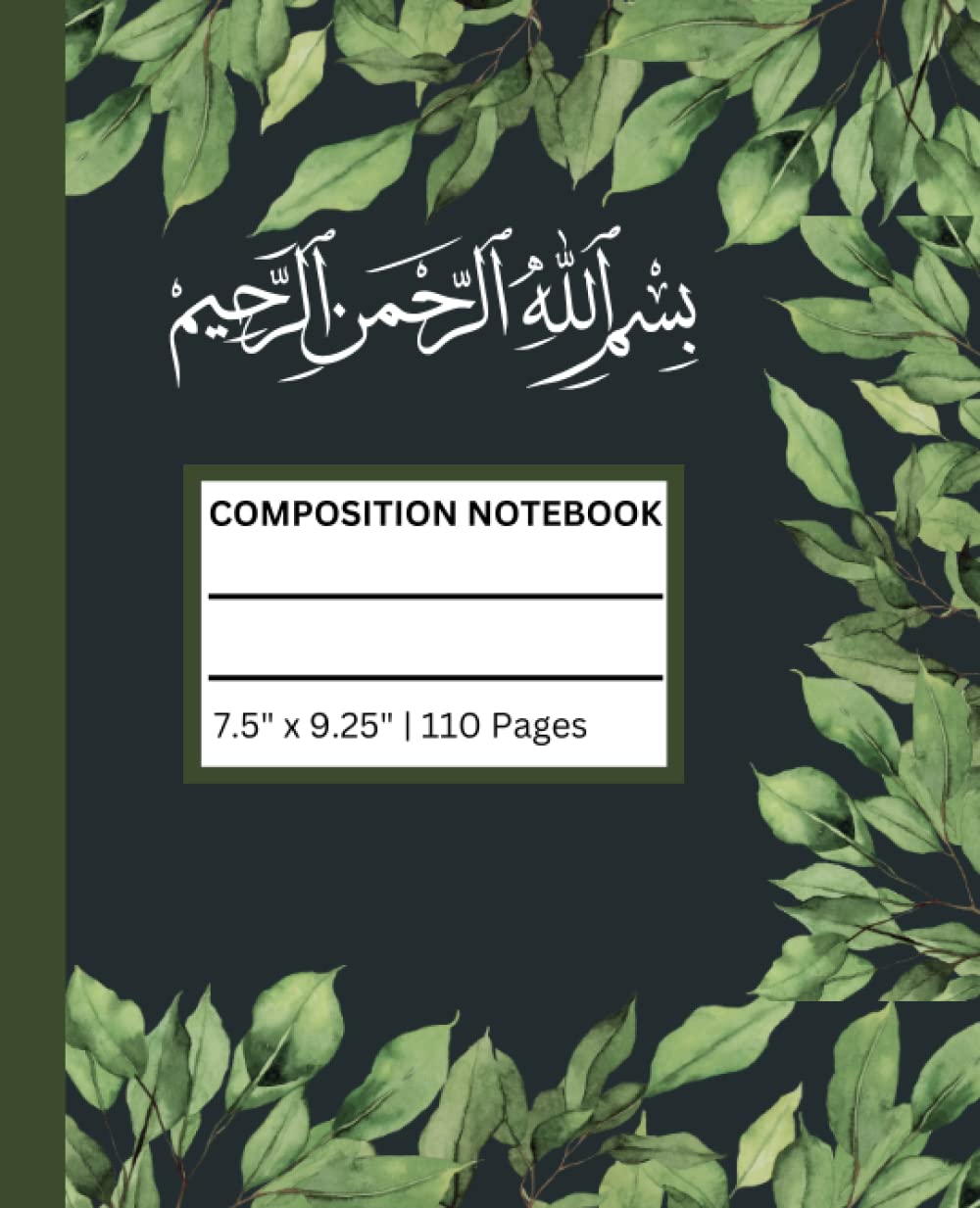 Composition Notebook for Nature Lovers: IQRA (Read) theme Wide Ruled Composition Notebook, School Office Home Student Teacher College Ruled 7.5 x 9.25 … 110 Lined pages, Enviromental Conscious..