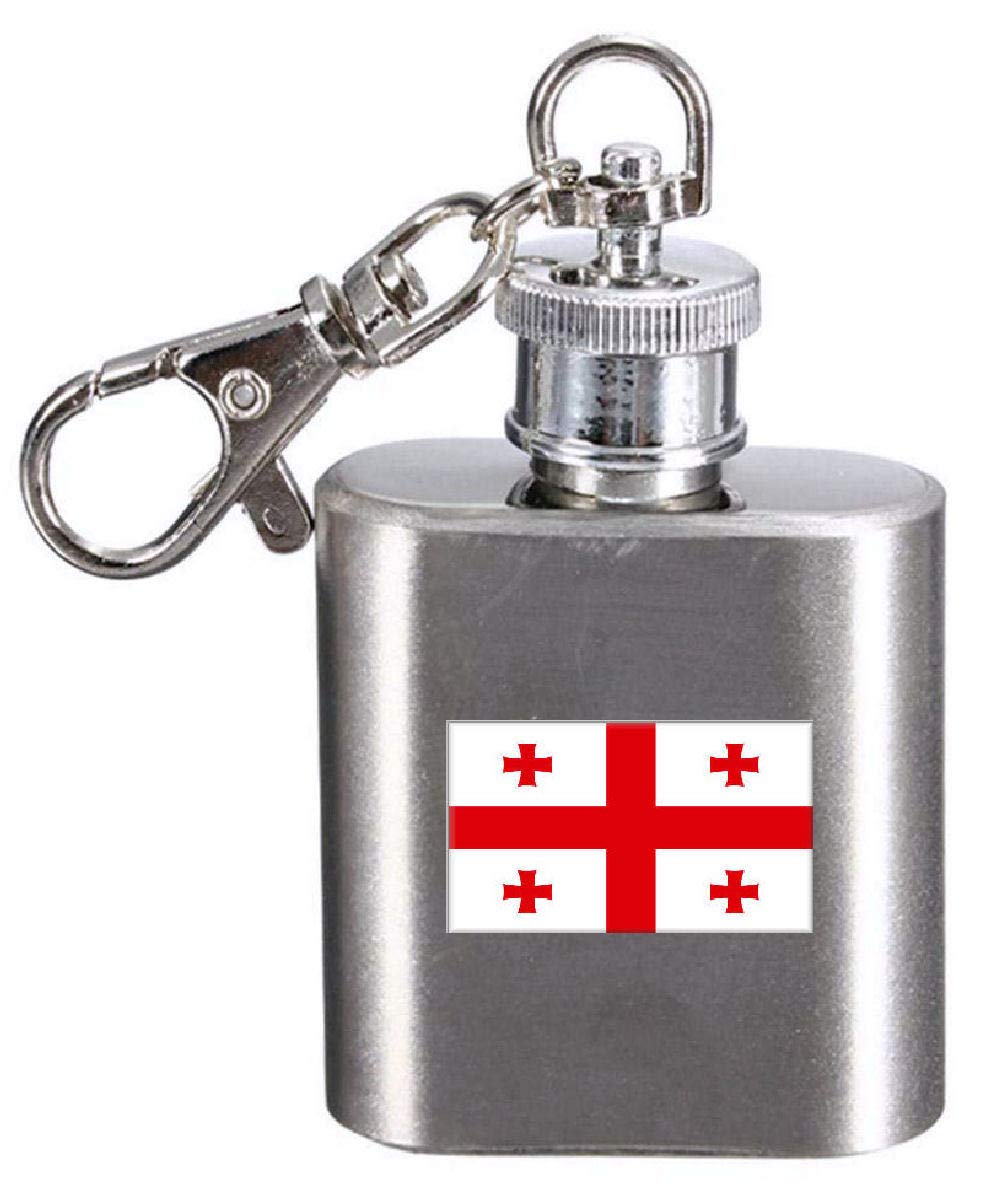 Flasque porte-clés Géorgie gravée en acier inoxydable durable