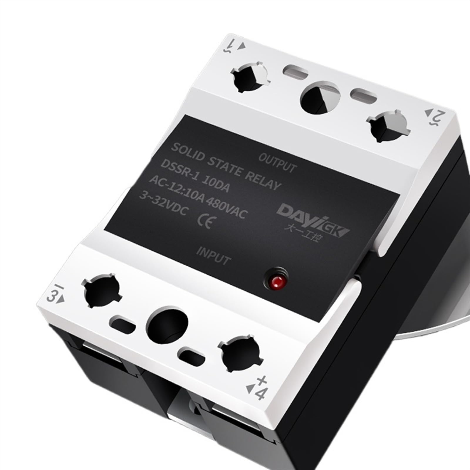 Relè a stato solido 220 V CC controllo AC SSR-40DA modulo monofase 12 V 24V10DD25A(DC control DC,40A)