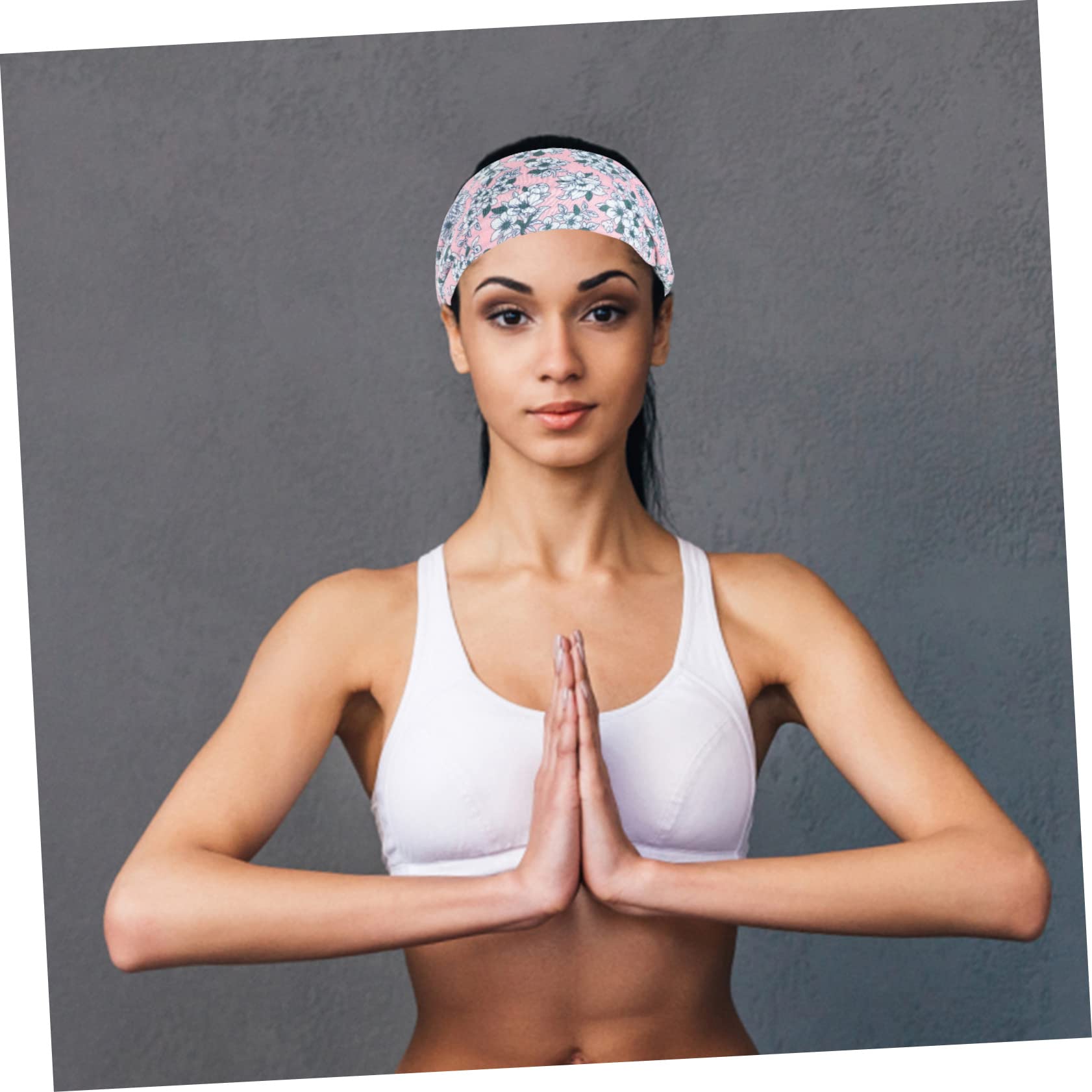 FRCOLOR Lot De 3 Bandeaux Élastiques Anti-transpiration Pour Femmes Motif Floral Pour Le Yoga 6 Pièces X 3