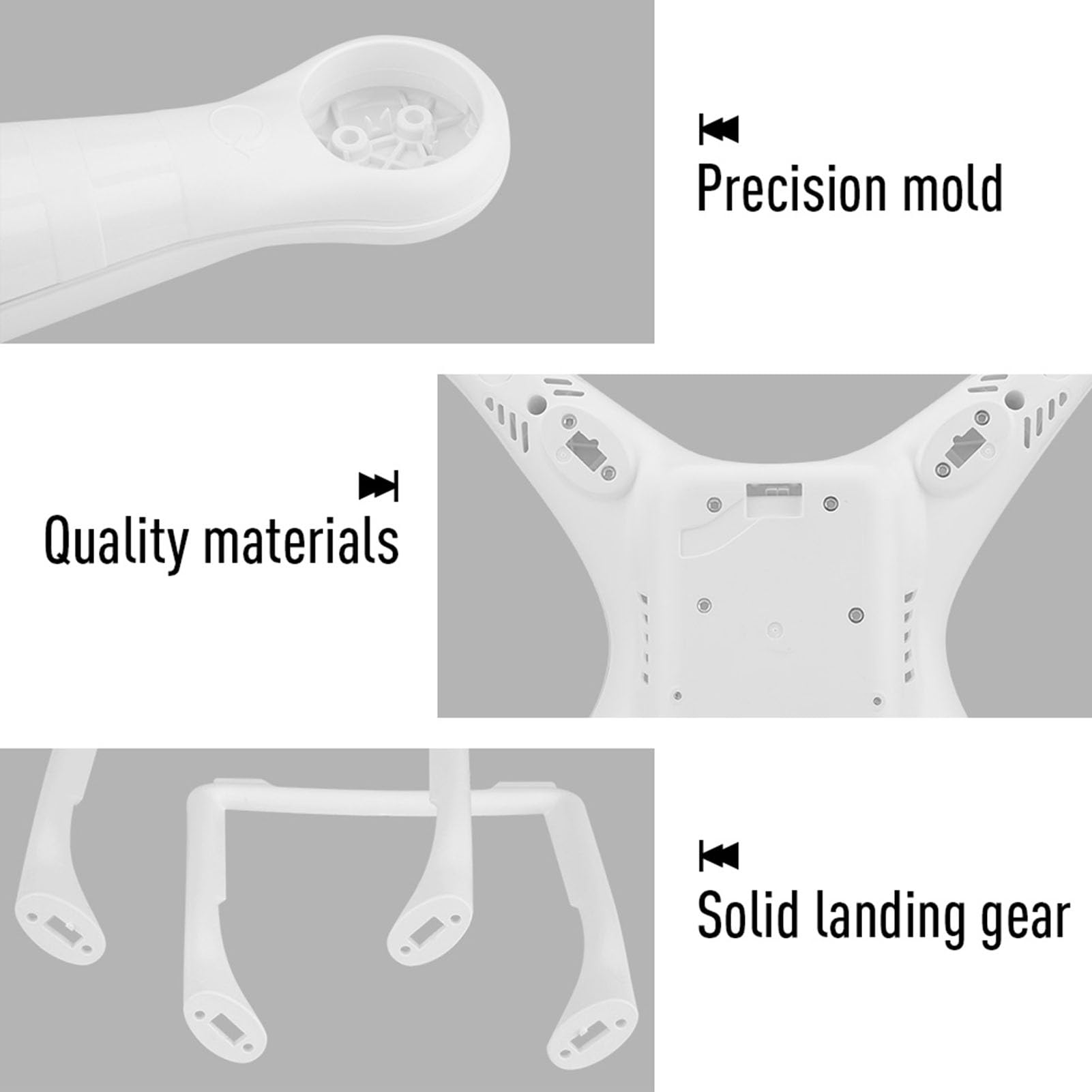 Drone Body Shell Frame Landing Gears Wysokiej jakości materiał usprawniony projekt Phantom 3 Professional Advanced White 240G