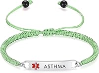 Vista 143 de mnmoom Pulseras de alerta médica para mujer, pulseras de identificación médica de corazón de acero inoxidable con grabado gratuito