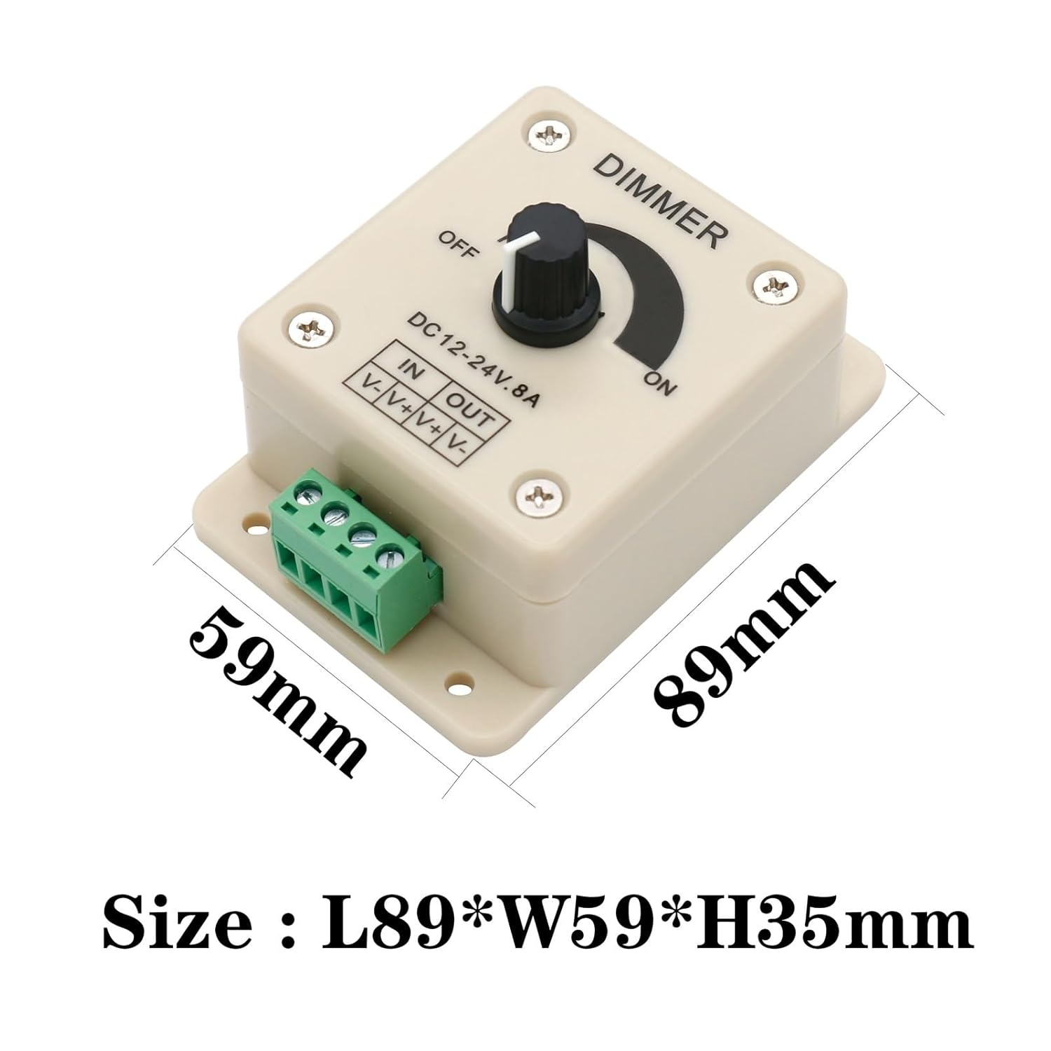 DC12V DC24V LED Dimmer Switch Driver LED 8A Voltage Regulator Adjustable Controller for LED Strip Light and Dark Switch