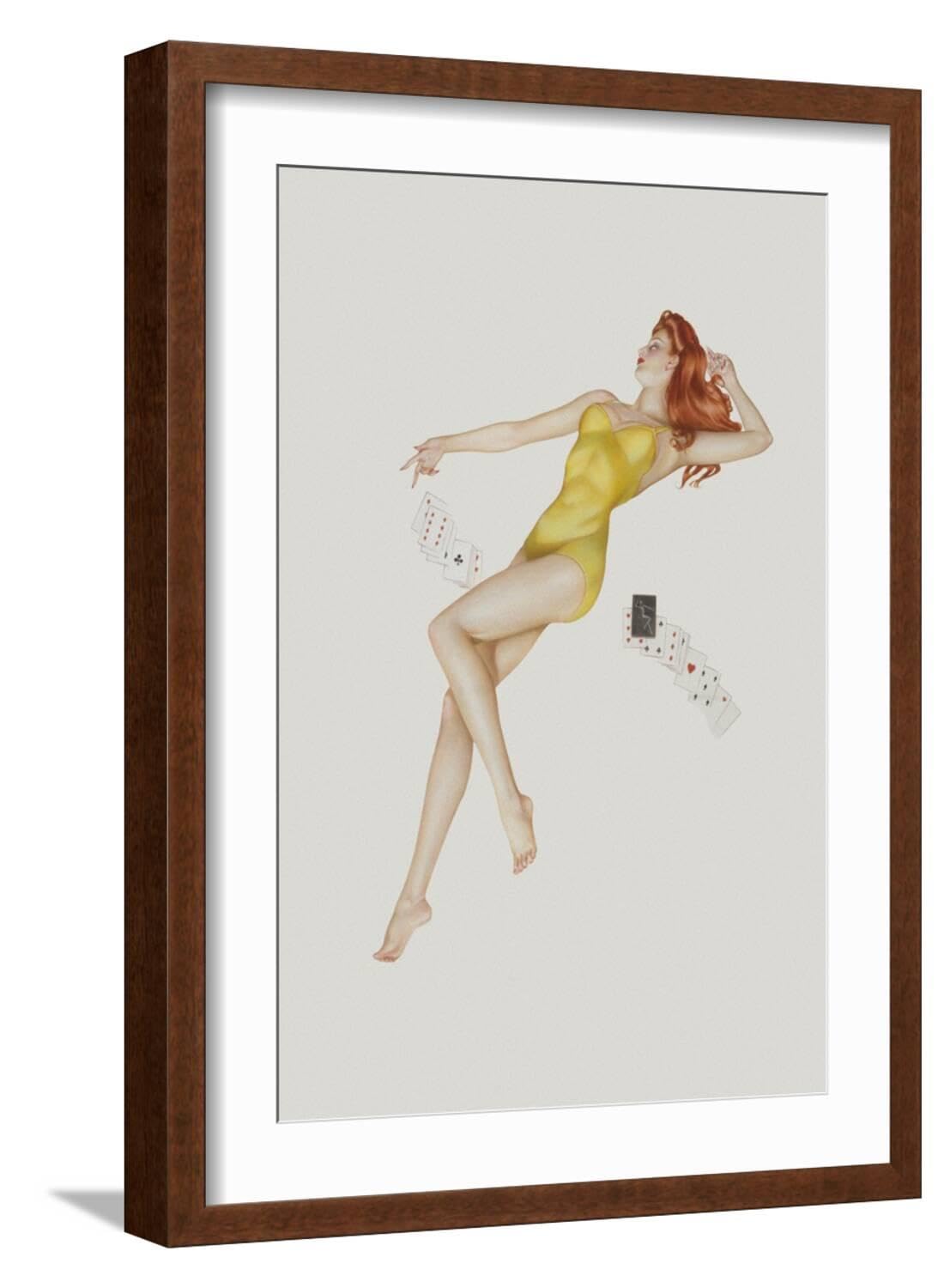 Amazon.com: ART.COM Wall Art Print Varga Girl, July 1942 on Brown