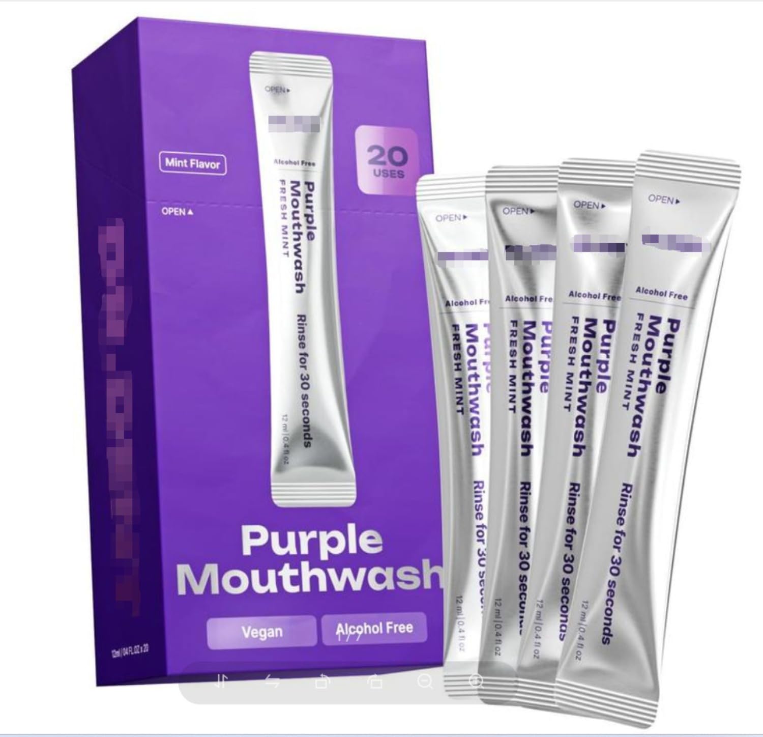 DR.DENT Lila Mundwasser,Praktische Mundpflege Für Frischen Atem & Sanfte Zahnreinigung (2 PCS)