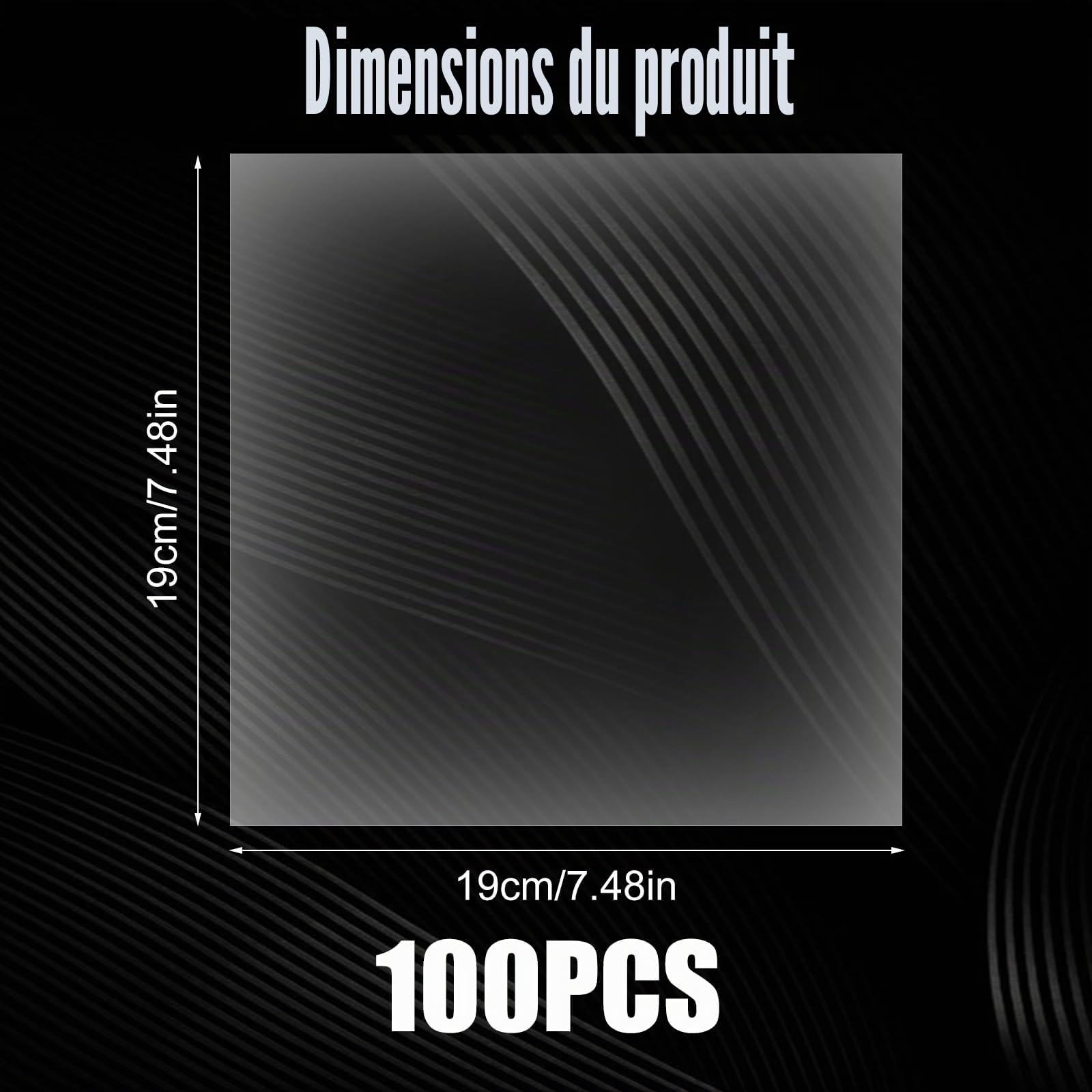DGN 100 Pièces 7 Pouces Pochette Vinyle, 19 x 19 cm Pochette Plastique Disque Vinyle Transparent, 45 Tours Extérieur, Anti-statiques Protection Disques Vinyles, pour Le Stockage de Simple Disques | 19 x 19 cm Pochette Vinyle,T ransparent Anti-statiques Pr