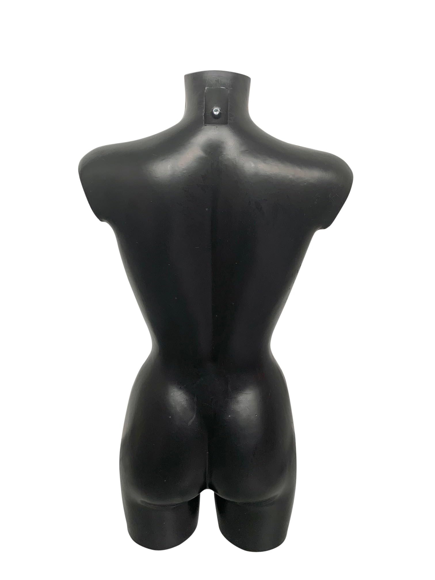 Basic Damentorso 34/36 lang, vollgeformt & bruchsicher, Modepuppe Mannequin Schaufensterfigur aus PE-Kunststoff, selbststehend, ideal für Kleiderpräsentation & Dekoration, Schwarz